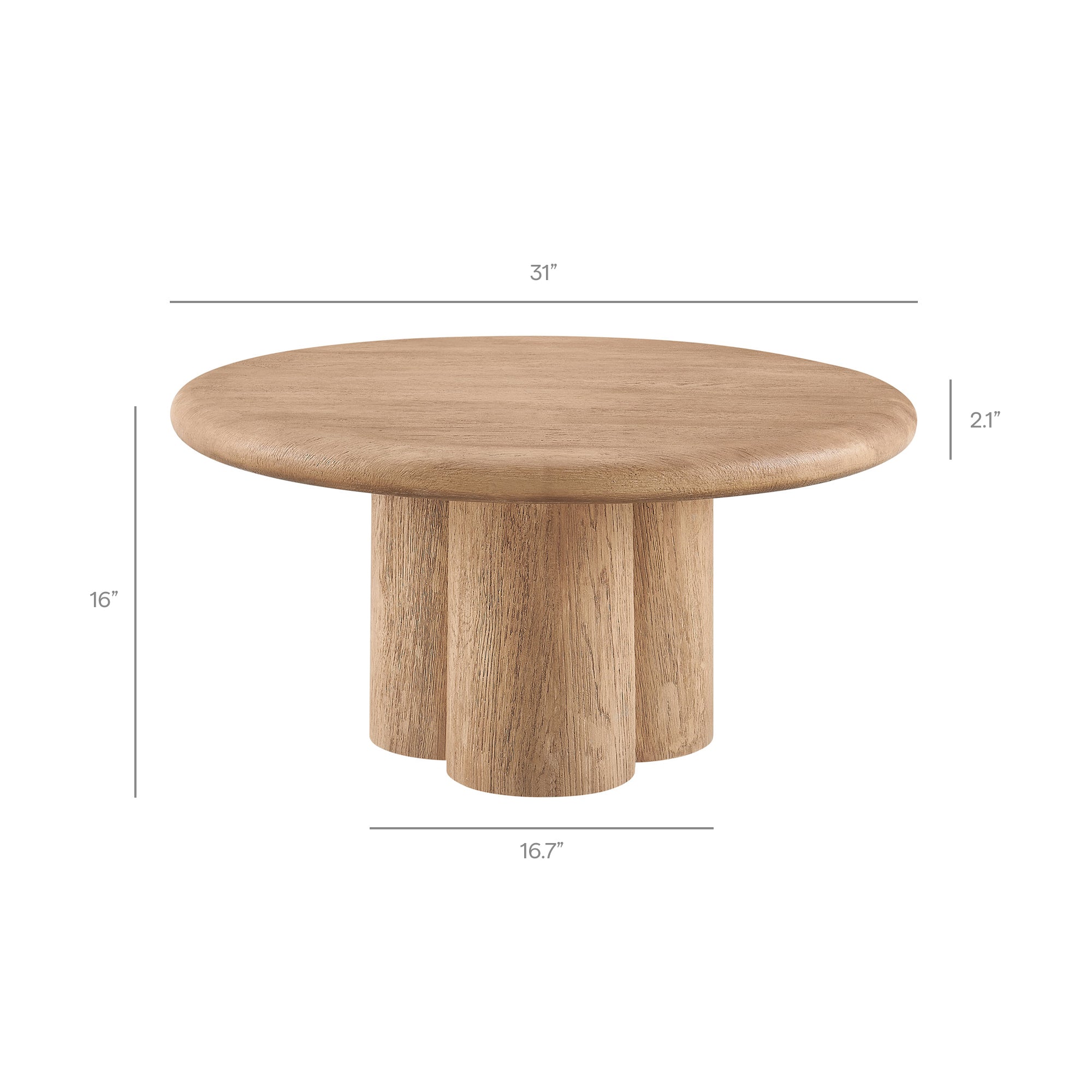 Tori 31 Inch Round Indoor and Outdoor Patio Coffee Table