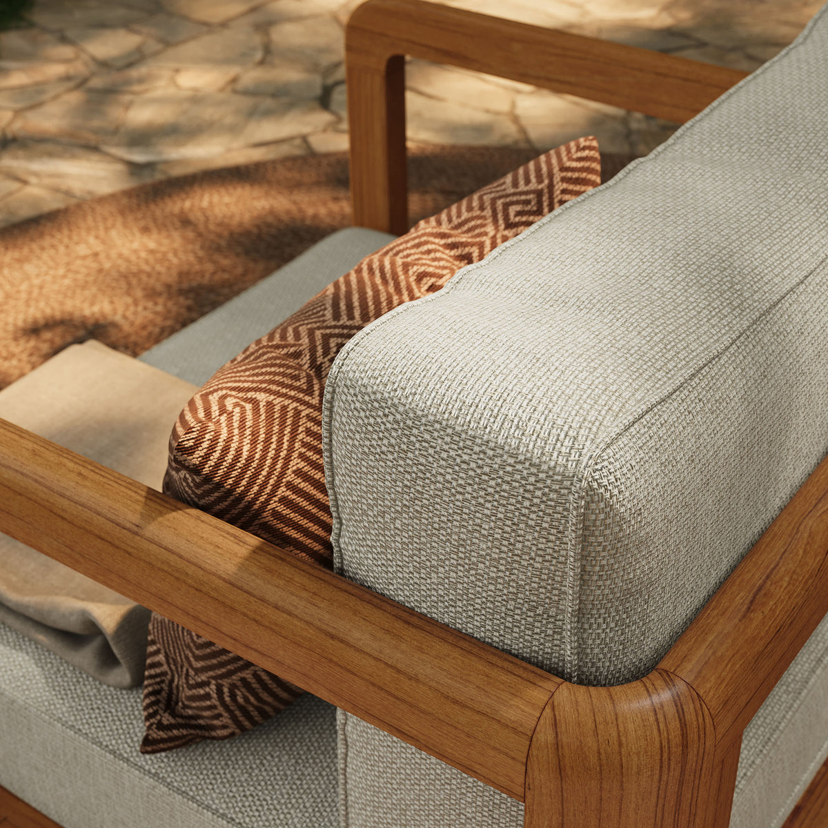 Kona Outdoor Patio Teak Wood Armchair