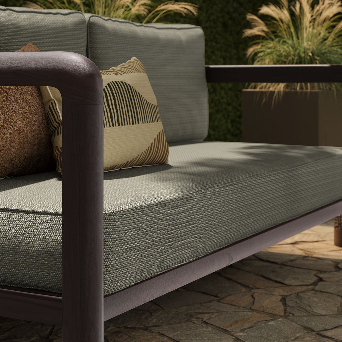 Kona Outdoor Patio Teak Wood Loveseat
