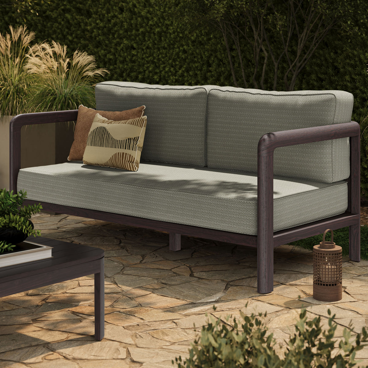 Kona Outdoor Patio Teak Wood Loveseat