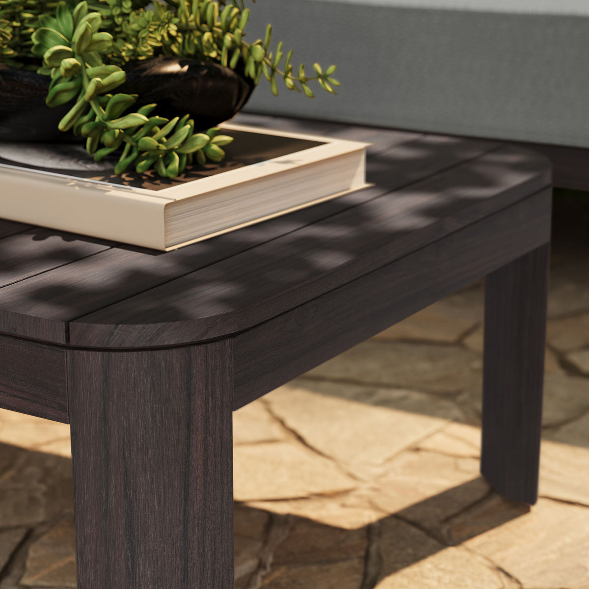 Kona 47 Inch Outdoor Patio Teak Wood Coffee Table