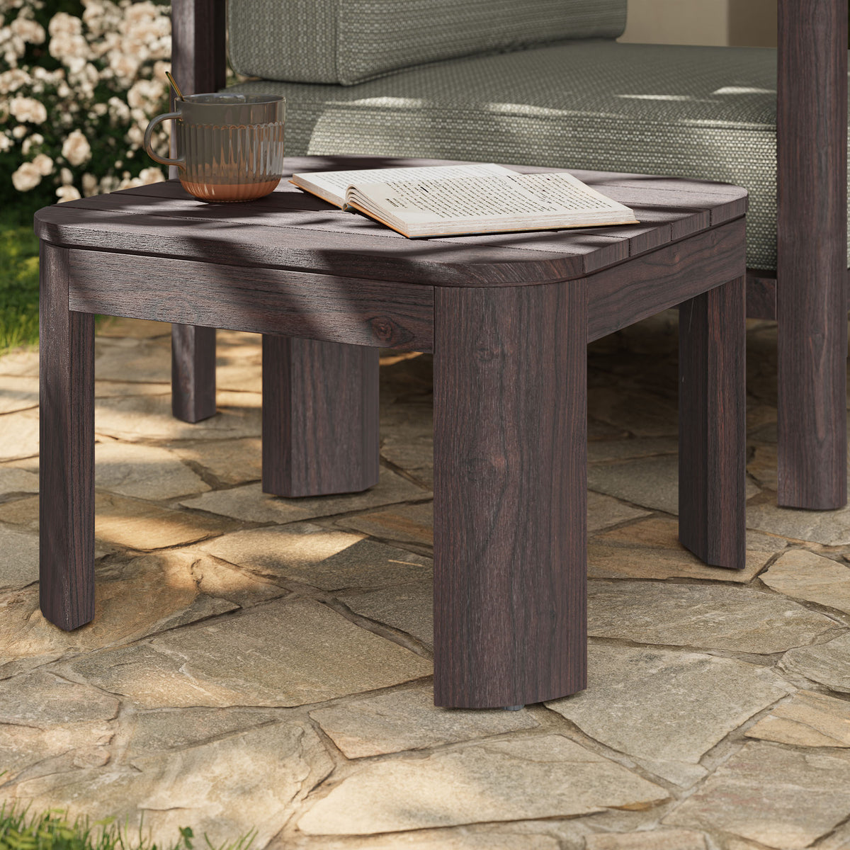 Kona Outdoor Patio Teak Wood Side Table