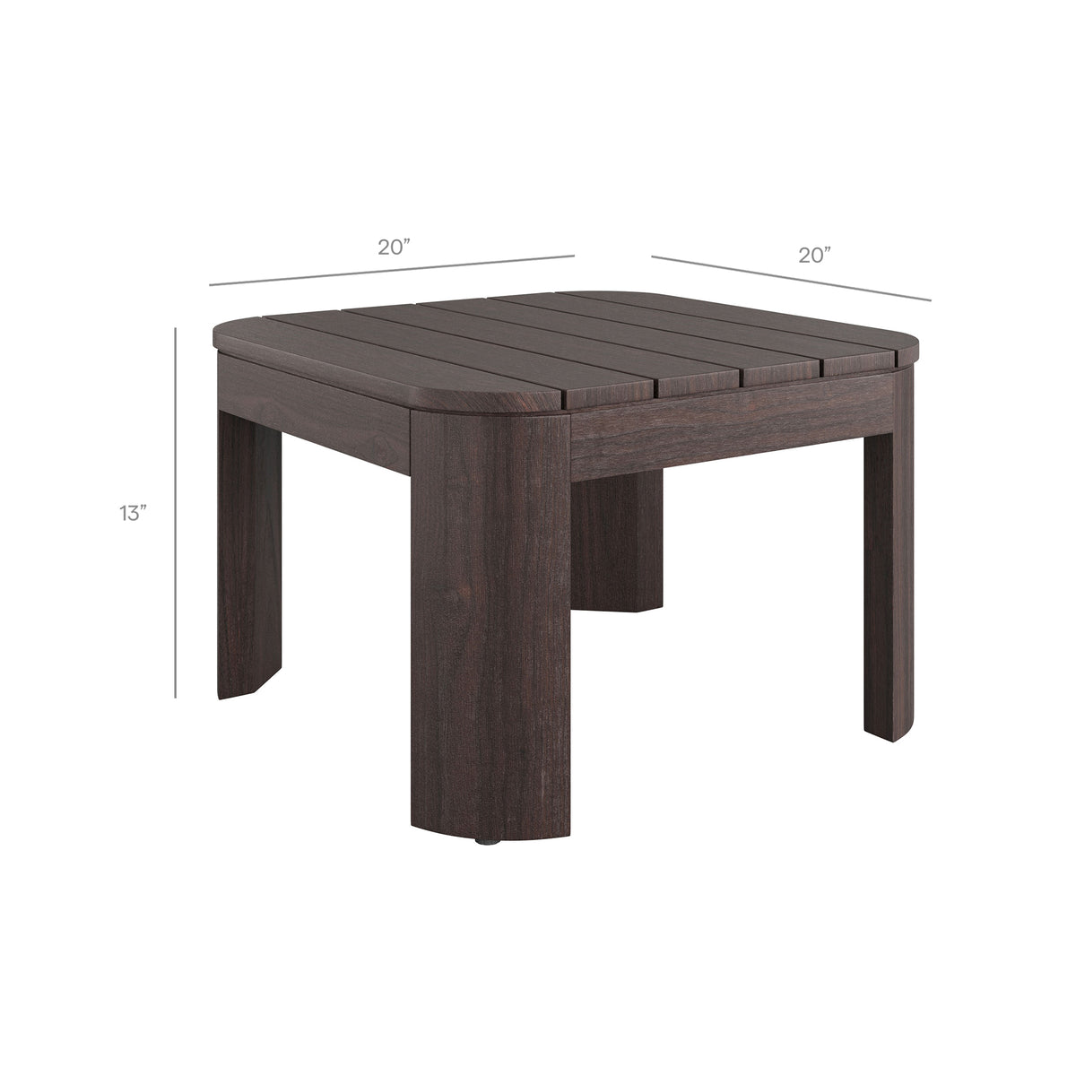 Kona Outdoor Patio Teak Wood Side Table