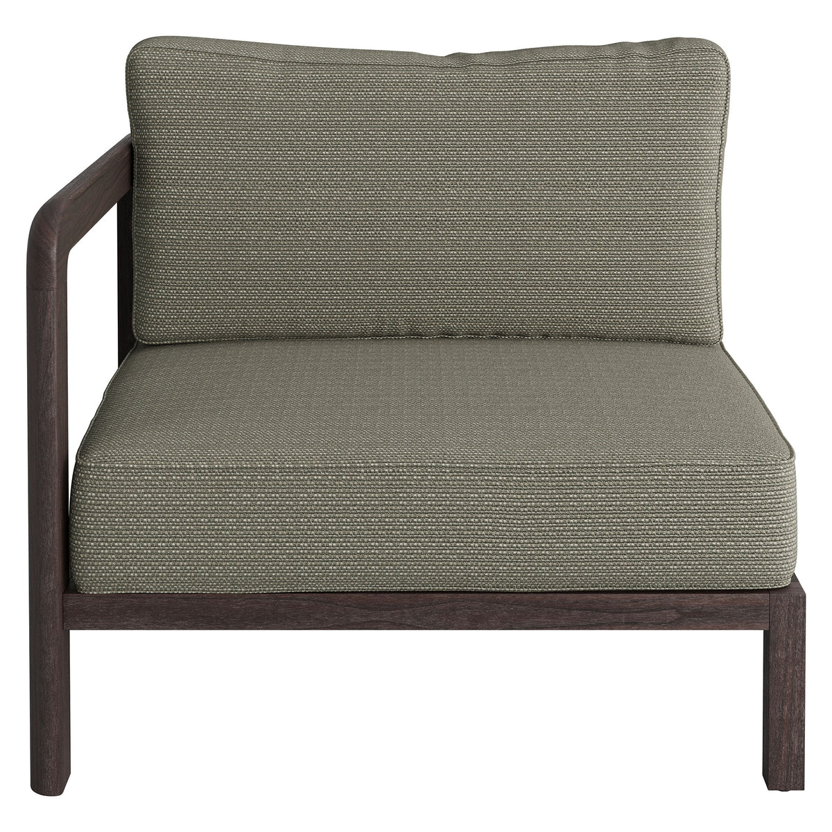 Kona Outdoor Patio Teak Wood Left-Arm Facing Modular Armchair