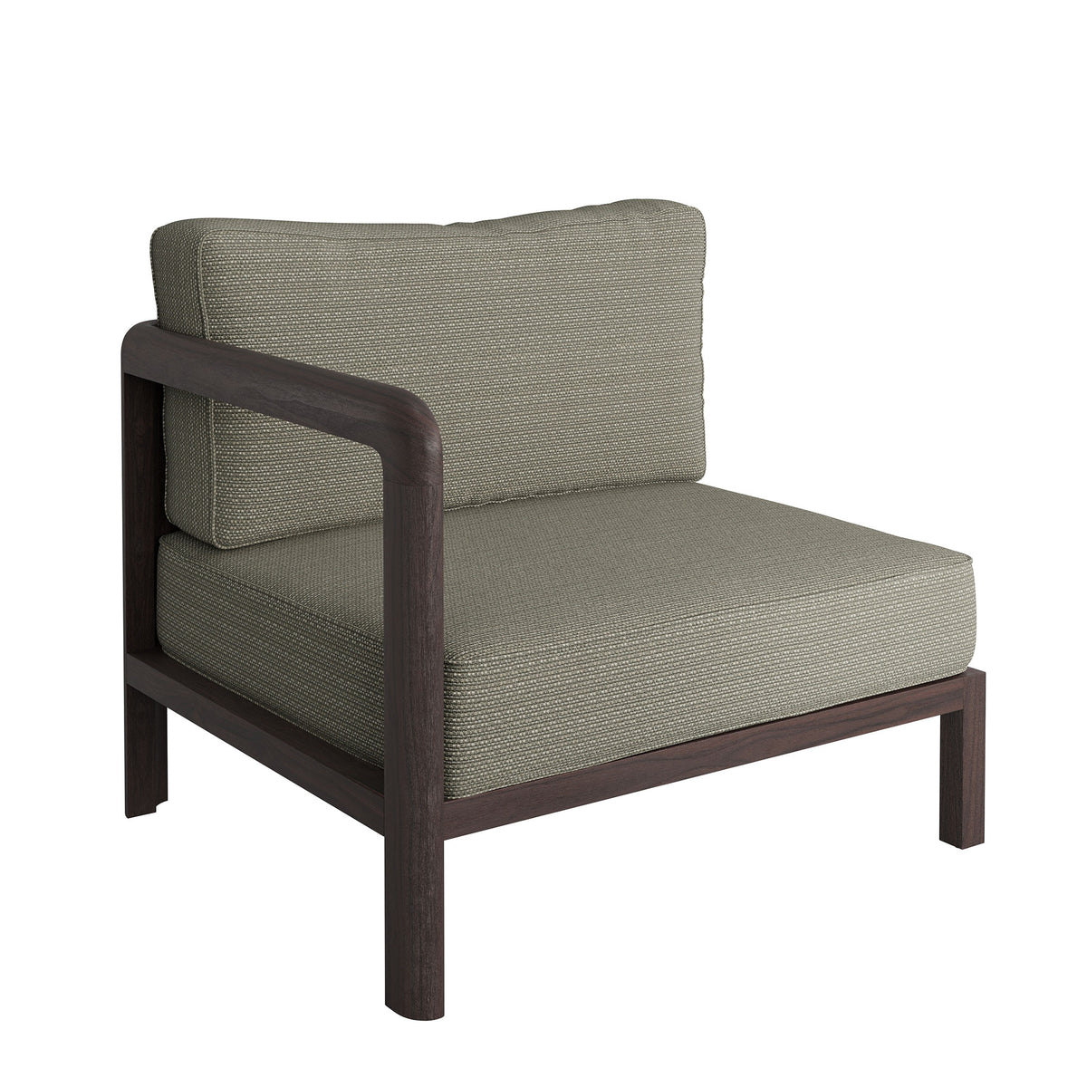 Kona 5-Piece Outdoor Patio Teak Wood Corner Modular Sofa