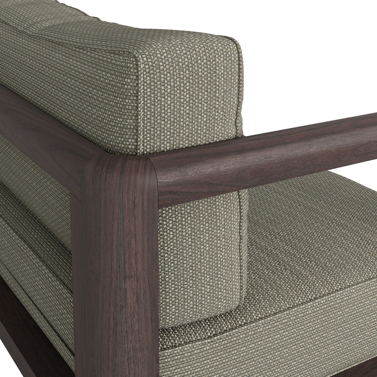 Kona Outdoor Patio Teak Wood Left-Arm Facing Modular Armchair