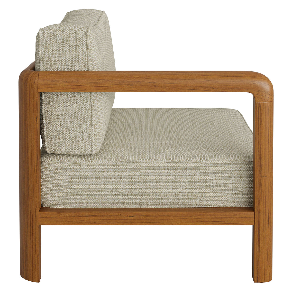 Kona Outdoor Patio Teak Wood Left-Arm Facing Modular Armchair