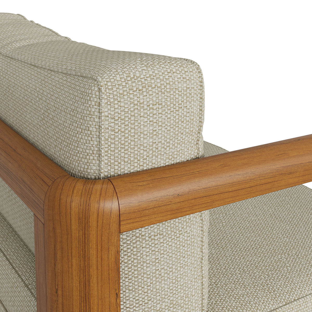 Kona Outdoor Patio Teak Wood Left-Arm Facing Modular Armchair