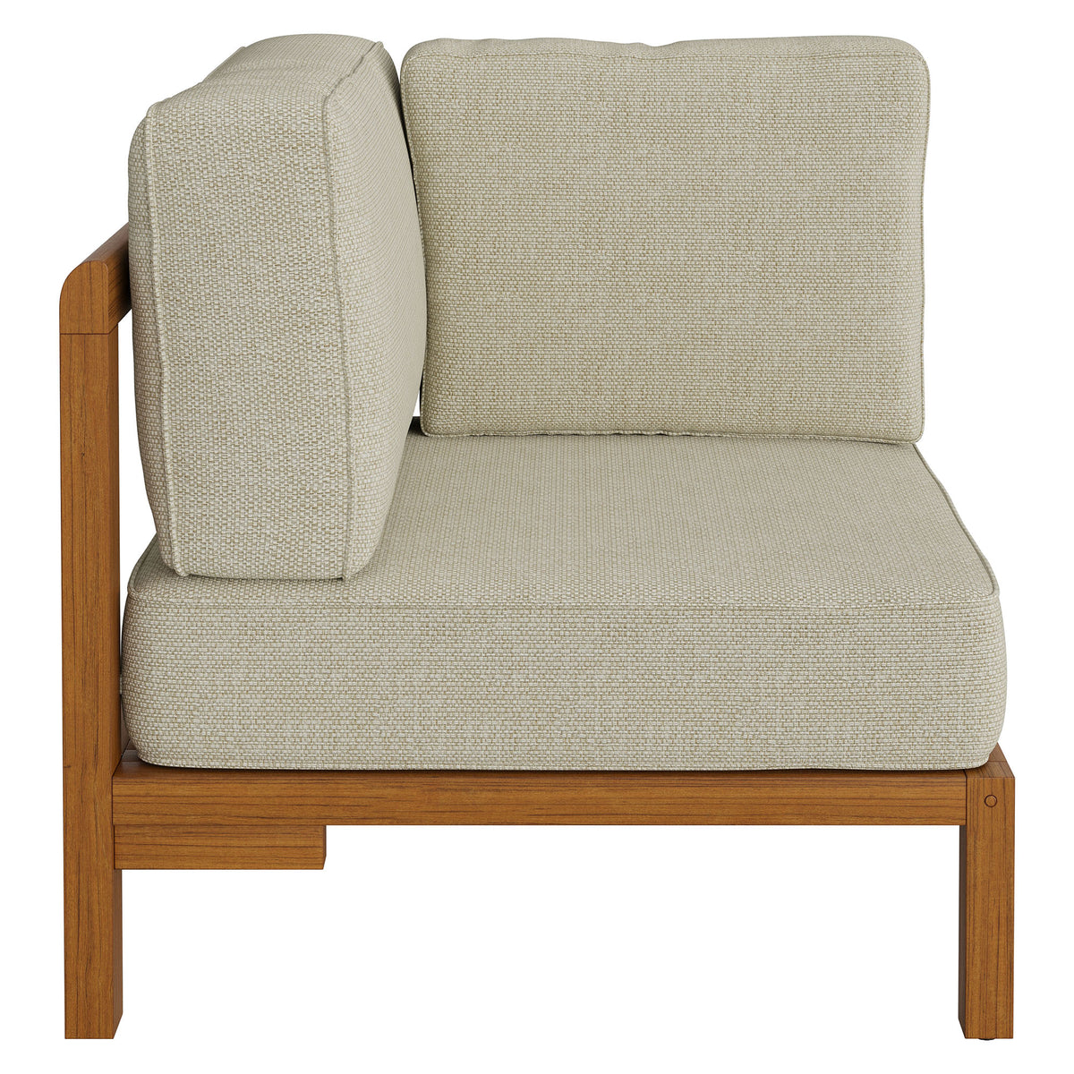 Kona Outdoor Patio Teak Wood Corner Modular Chair