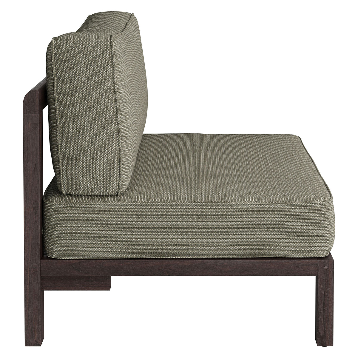 Kona Outdoor Patio Teak Wood Armless Modular Chair