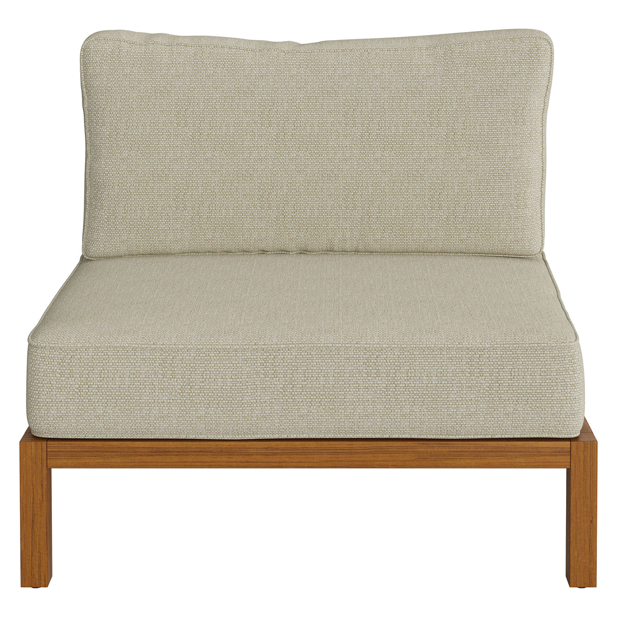 Kona Outdoor Patio Teak Wood Armless Modular Chair