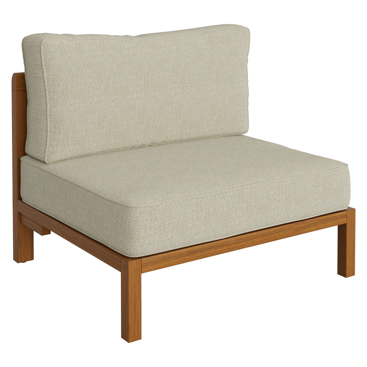 Kona Outdoor Patio Teak Wood Armless Modular Chair