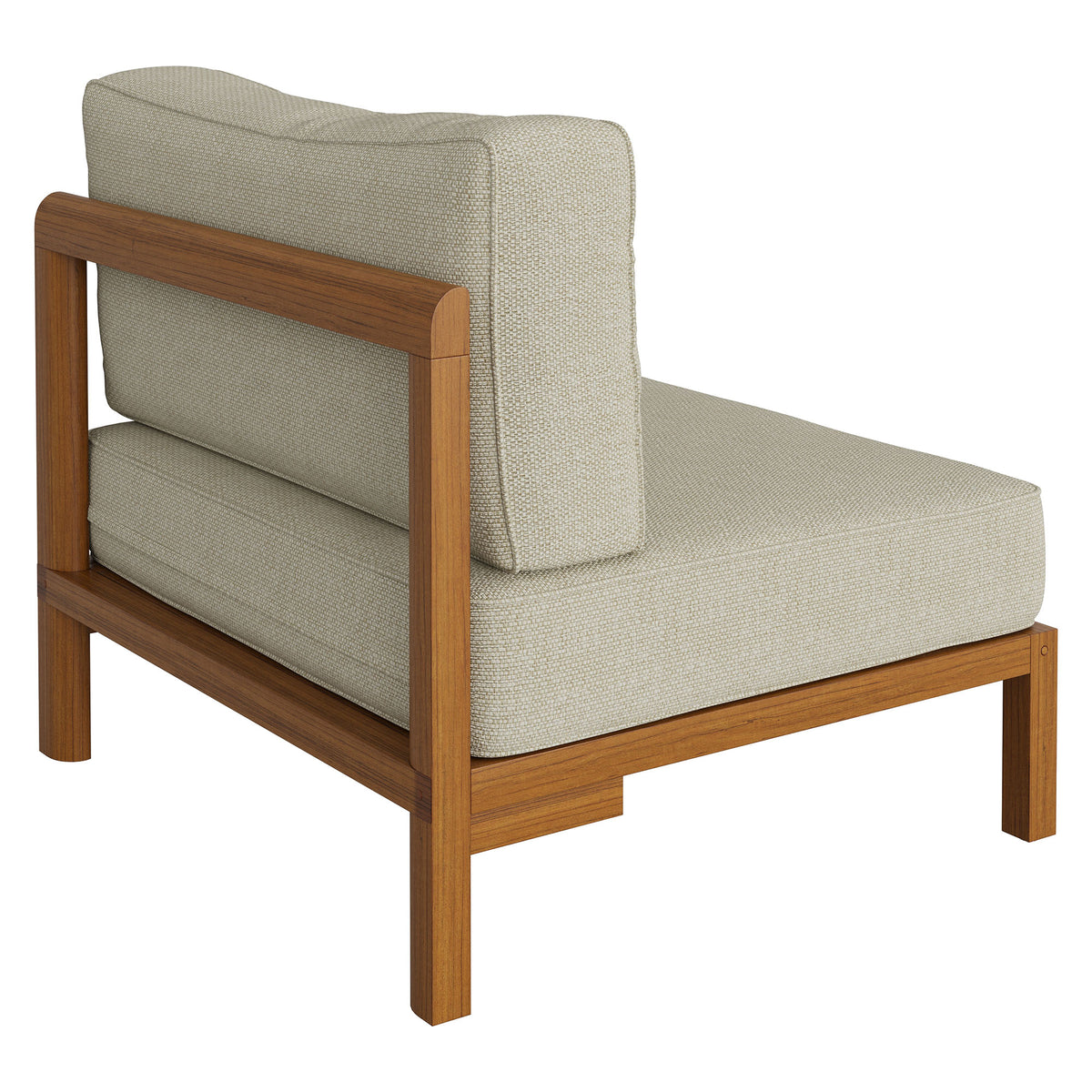 Kona Outdoor Patio Teak Wood Armless Modular Chair