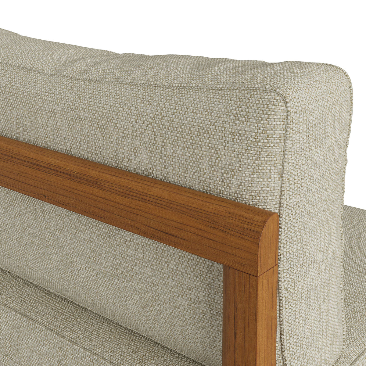 Kona Outdoor Patio Teak Wood Armless Modular Chair