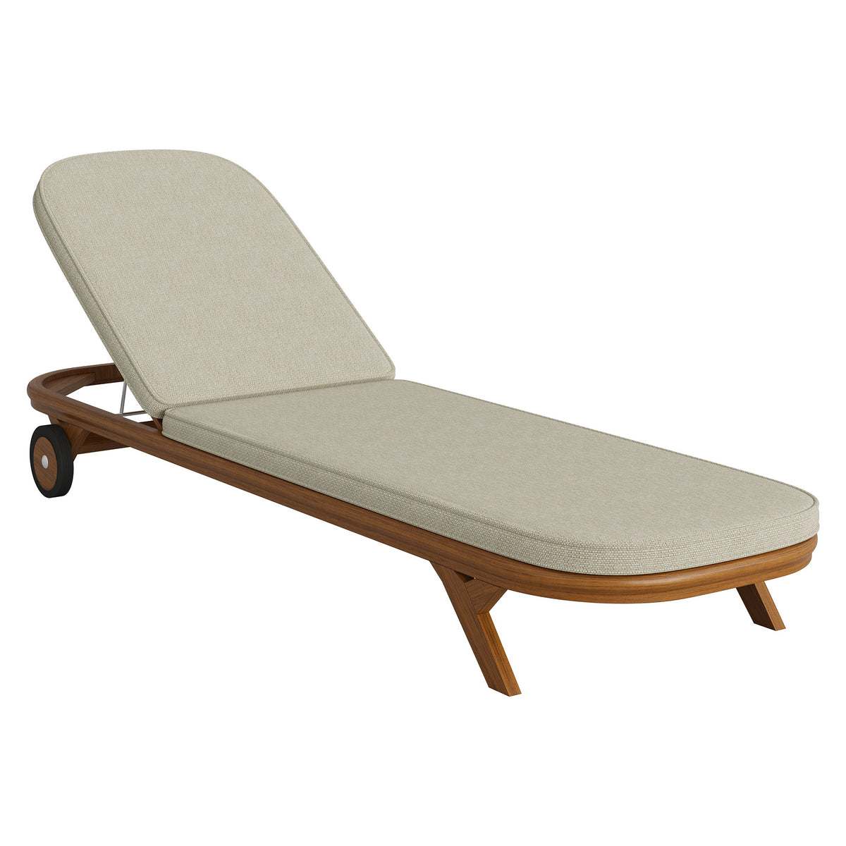 Kona Outdoor Patio Teak Wood Chaise Lounge Chair