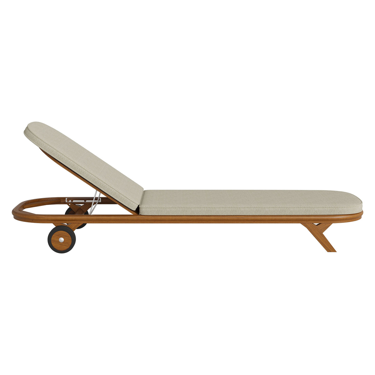 Kona 3-Piece Outdoor Patio Teak Wood Chaise Lounge Set
