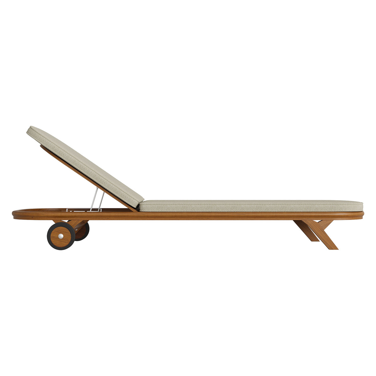 Kona Outdoor Patio Teak Wood Chaise Lounge Chair