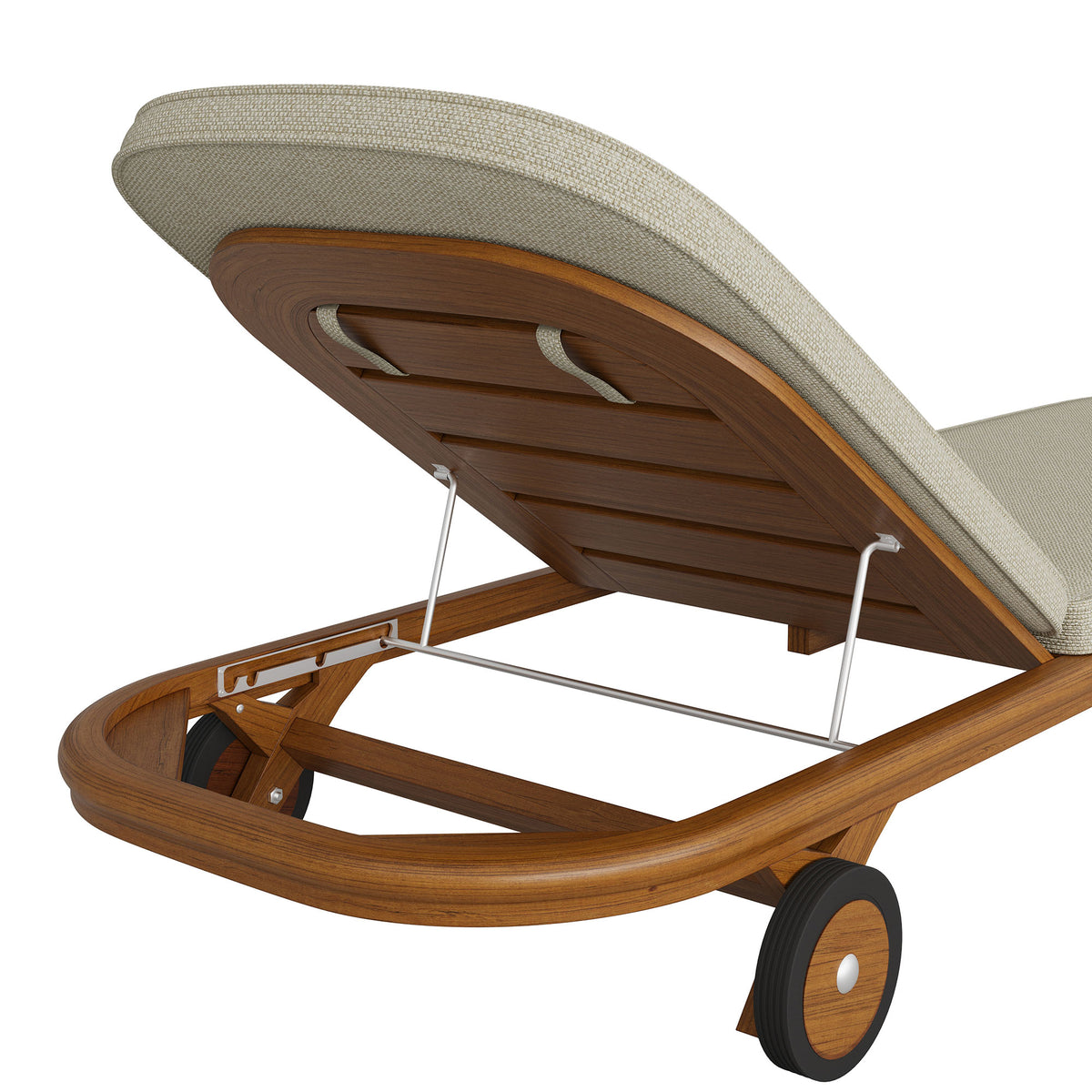 Kona Outdoor Patio Teak Wood Chaise Lounge Chair