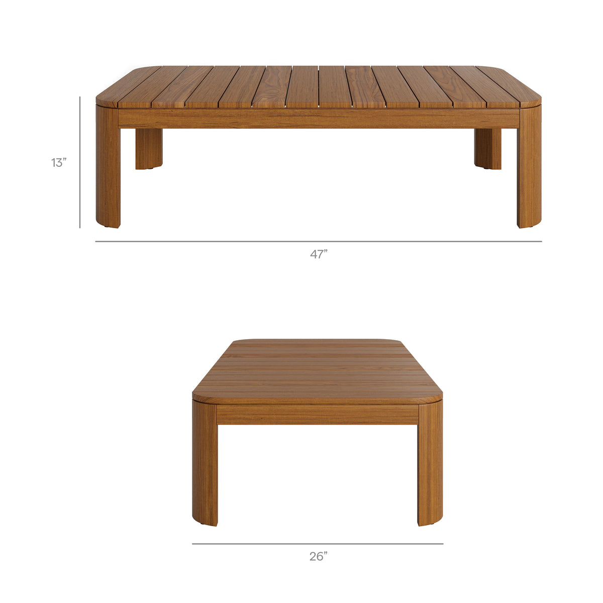 Kona 4-Piece Outdoor Patio Teak Wood Furniture Set
