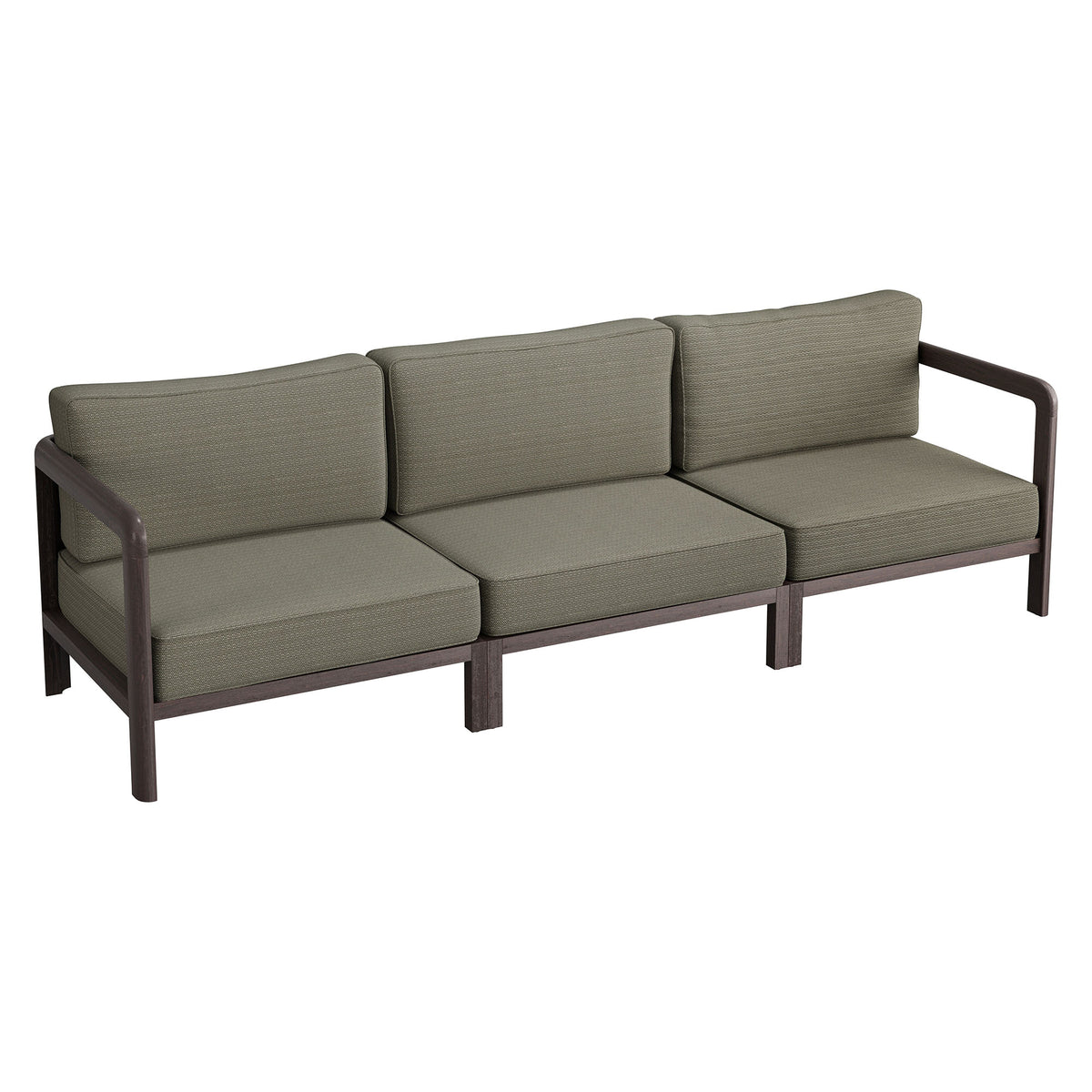 Kona 3-Piece Outdoor Patio Teak Wood Modular Sofa Set