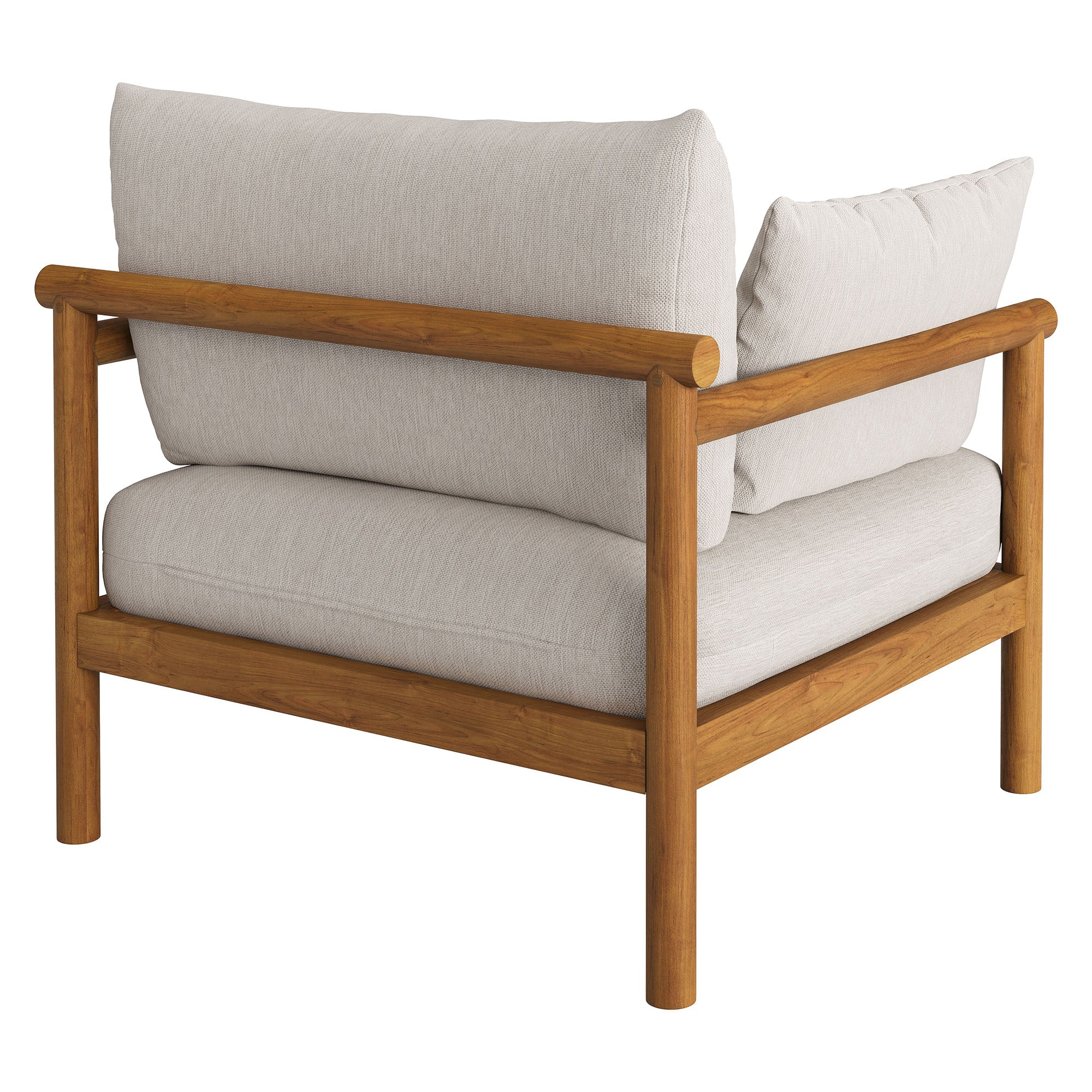 Eleni Outdoor Patio Teak Wood Armchair