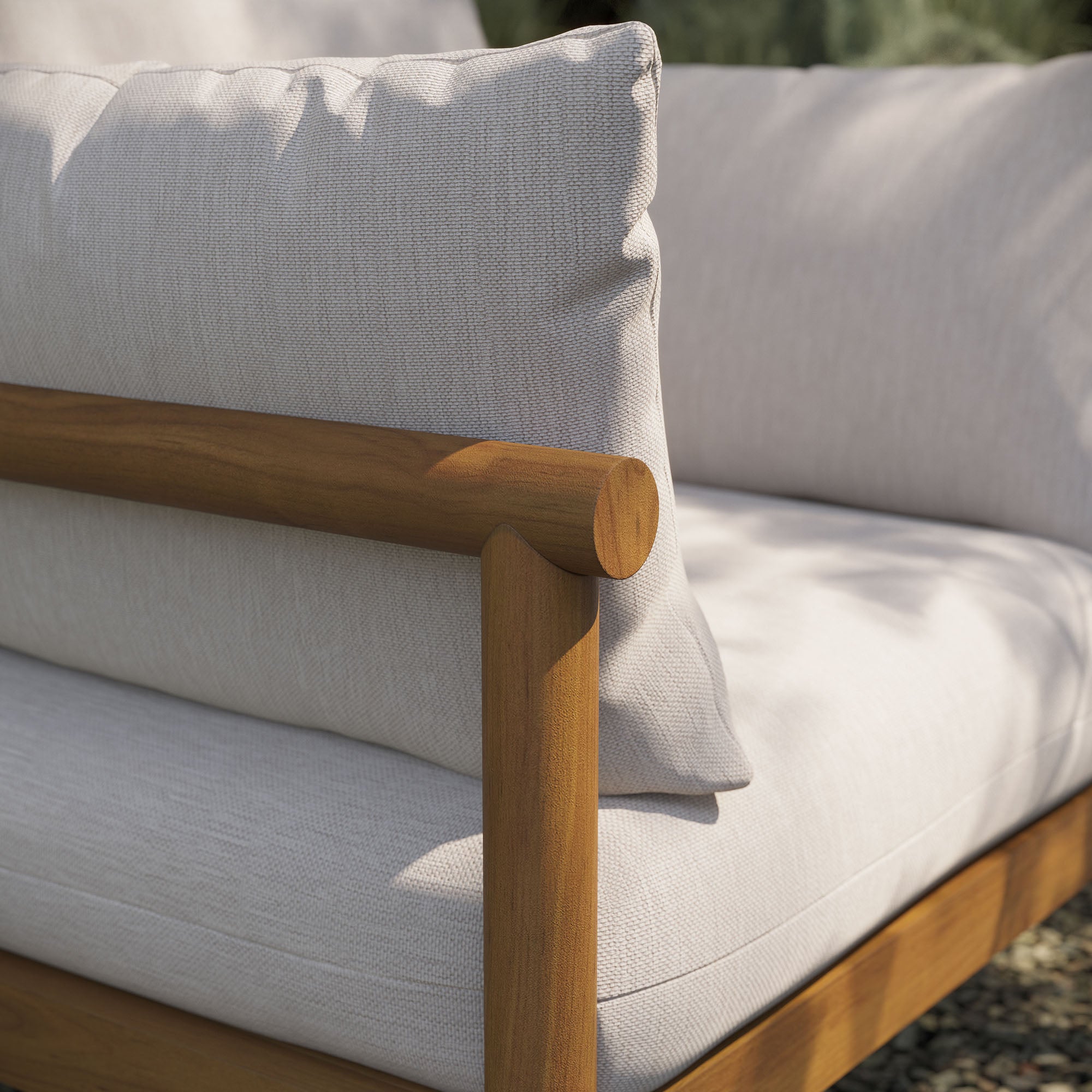 Eleni Outdoor Patio Teak Wood Armchair
