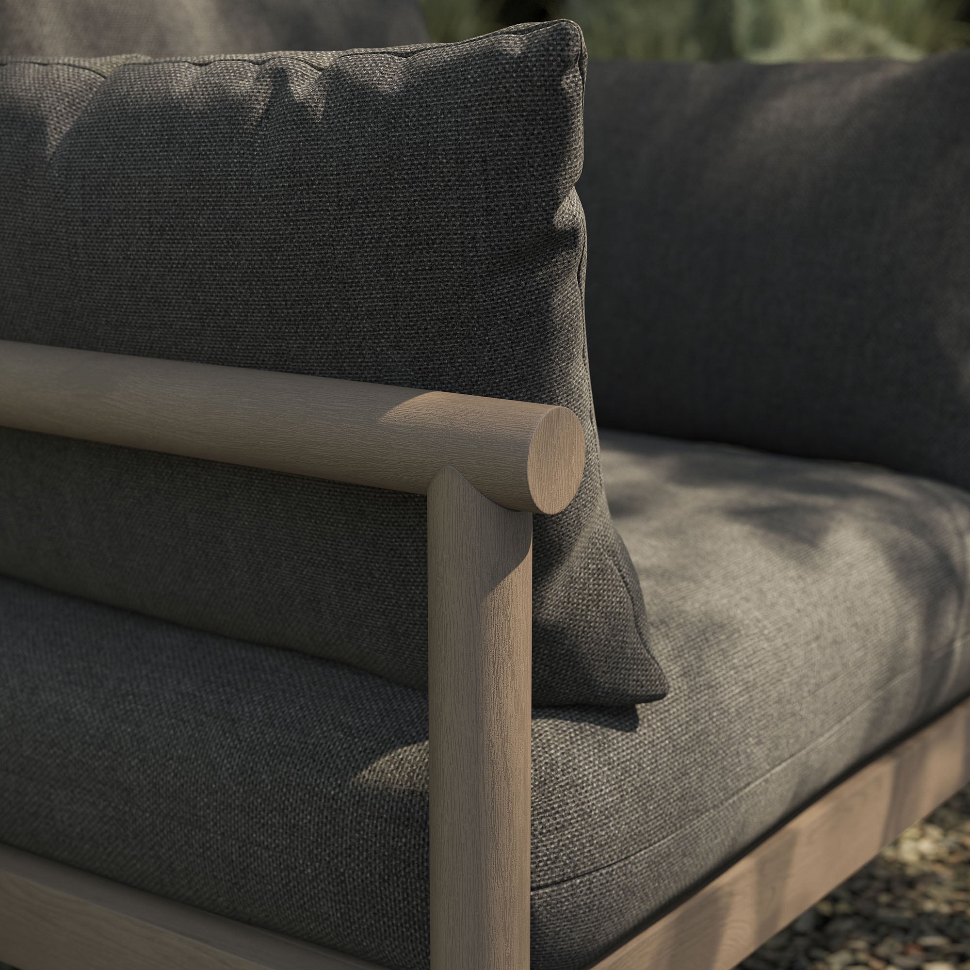 Eleni Outdoor Patio Teak Wood Armchair