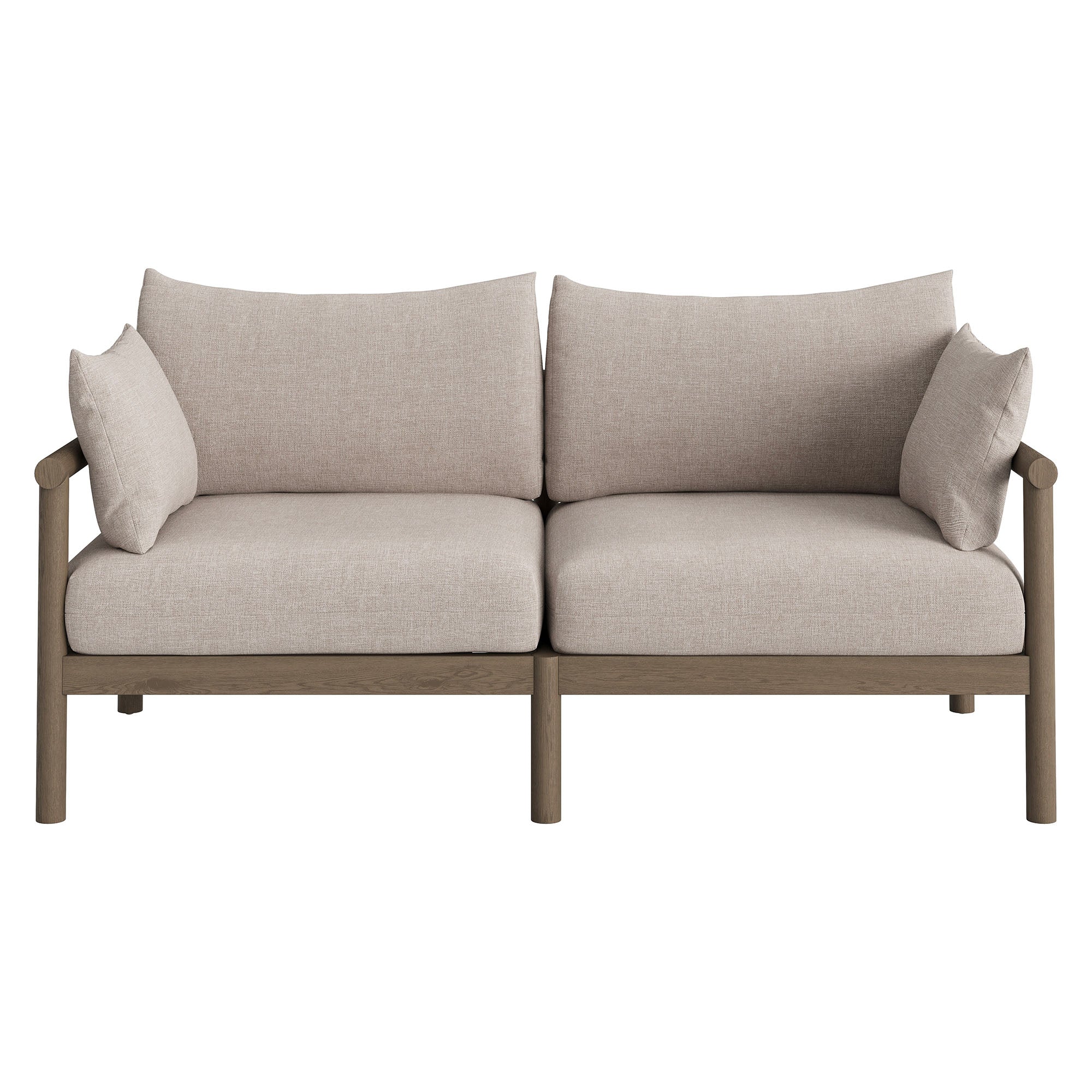 Eleni 4-Piece Outdoor Patio Teak Wood Sofa Set