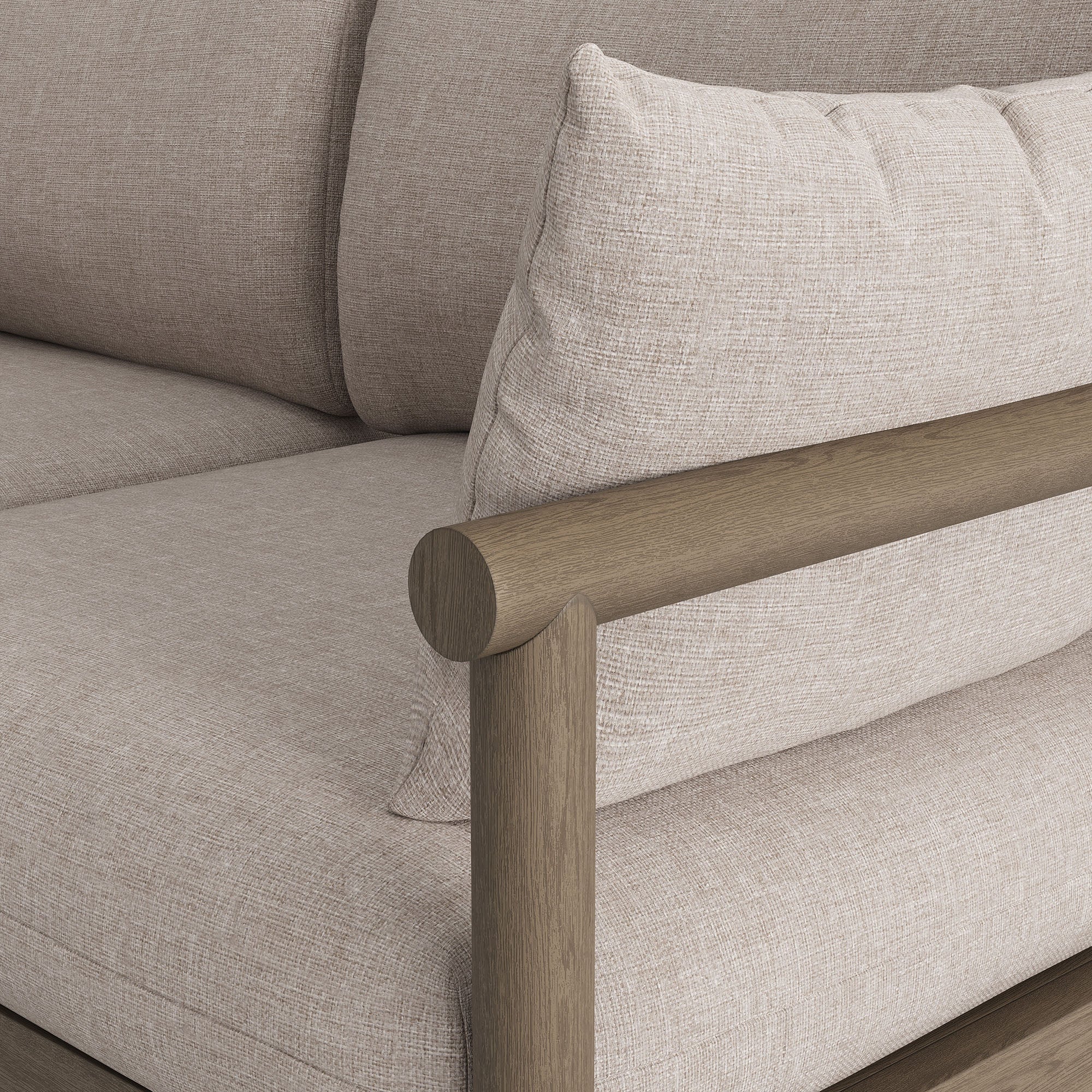 Eleni Outdoor Patio Teak Wood Loveseat