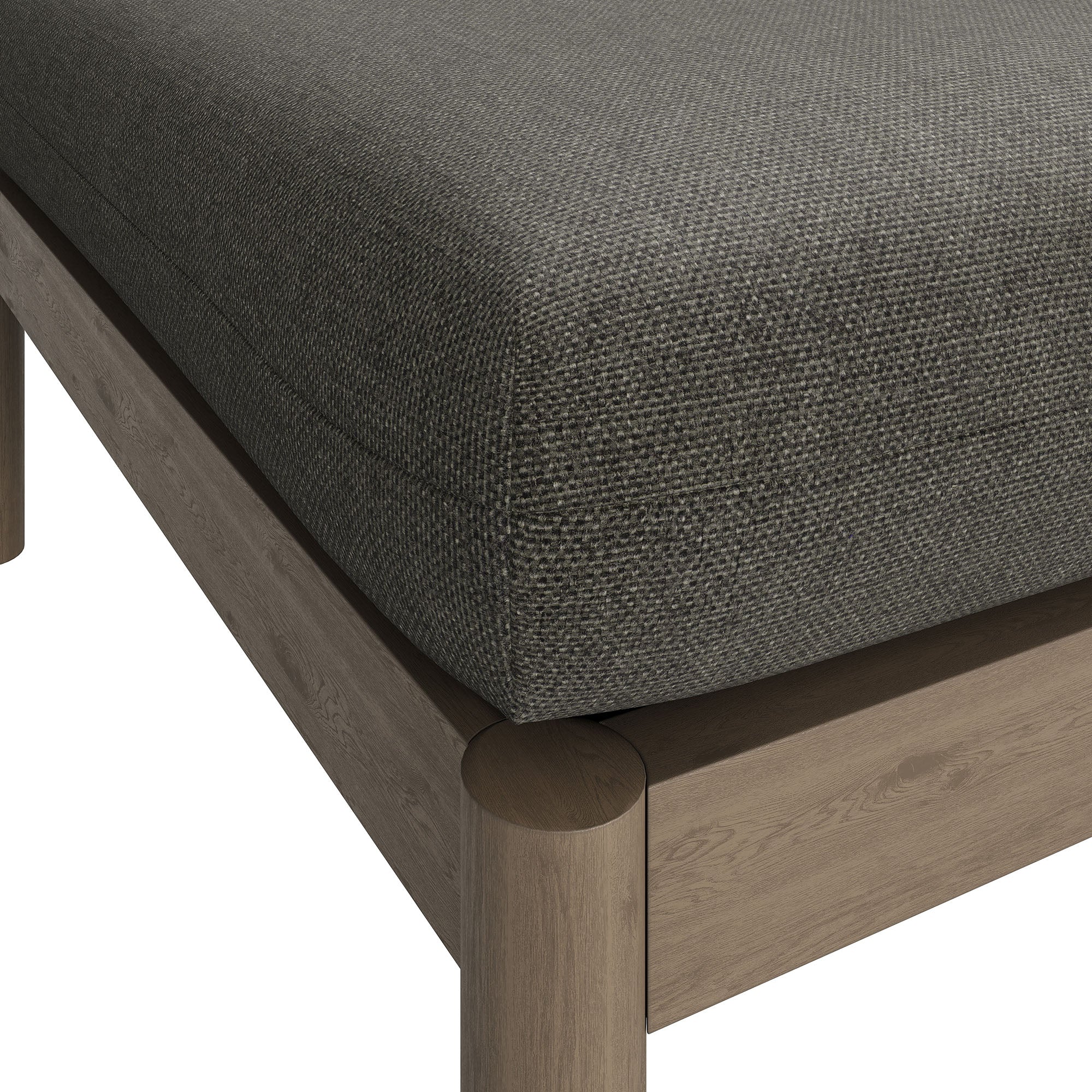 Eleni Square Outdoor Patio Teak Wood Ottoman