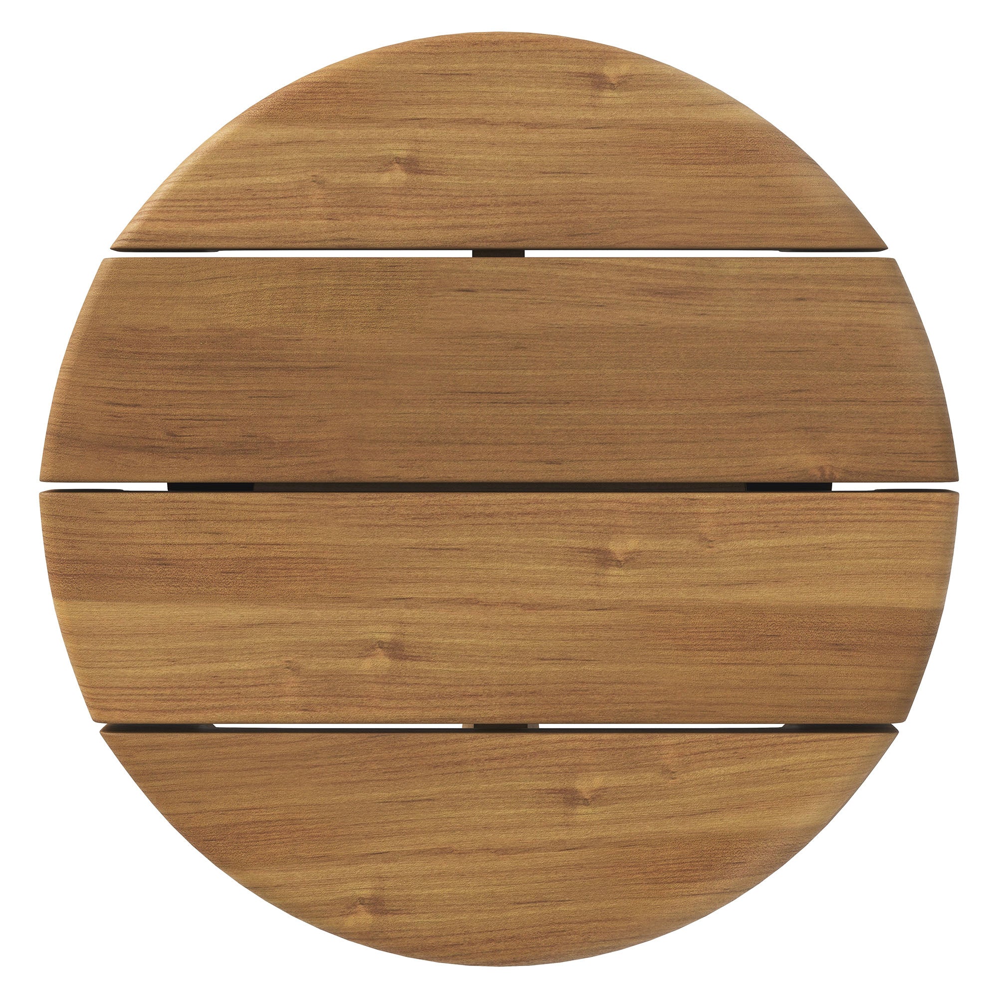 Eleni 20-Inch Round Outdoor Patio Teak Wood Side Table
