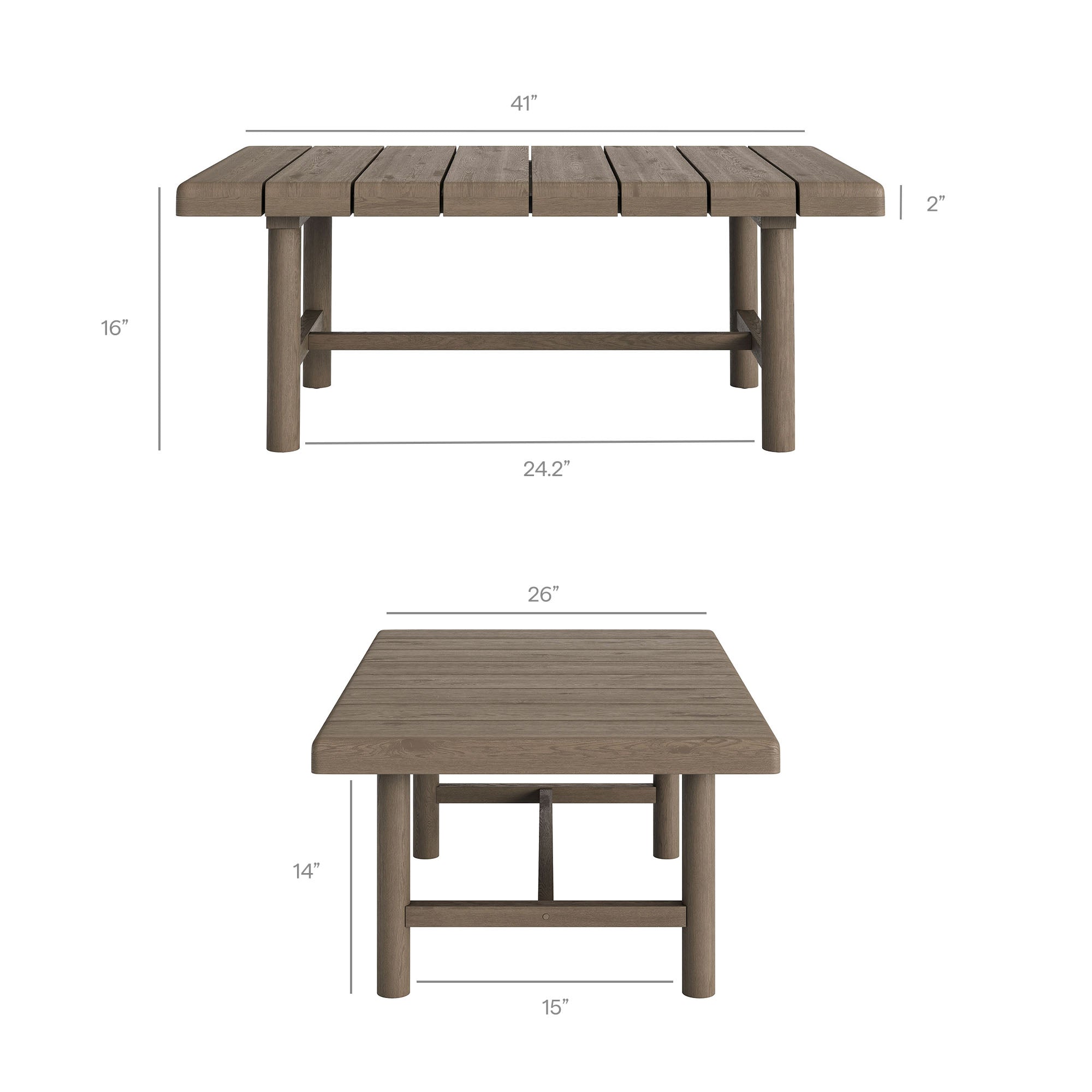 Eleni 5-Piece Outdoor Patio Teak Wood Furniture Set