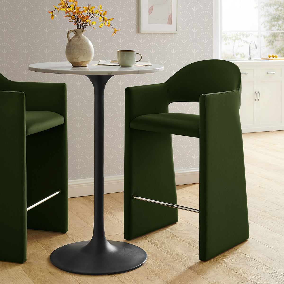 Talia 41 Inch Performance Velvet Bar Stool