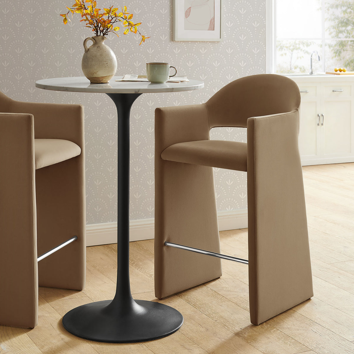 Talia 41 Inch Performance Velvet Bar Stool
