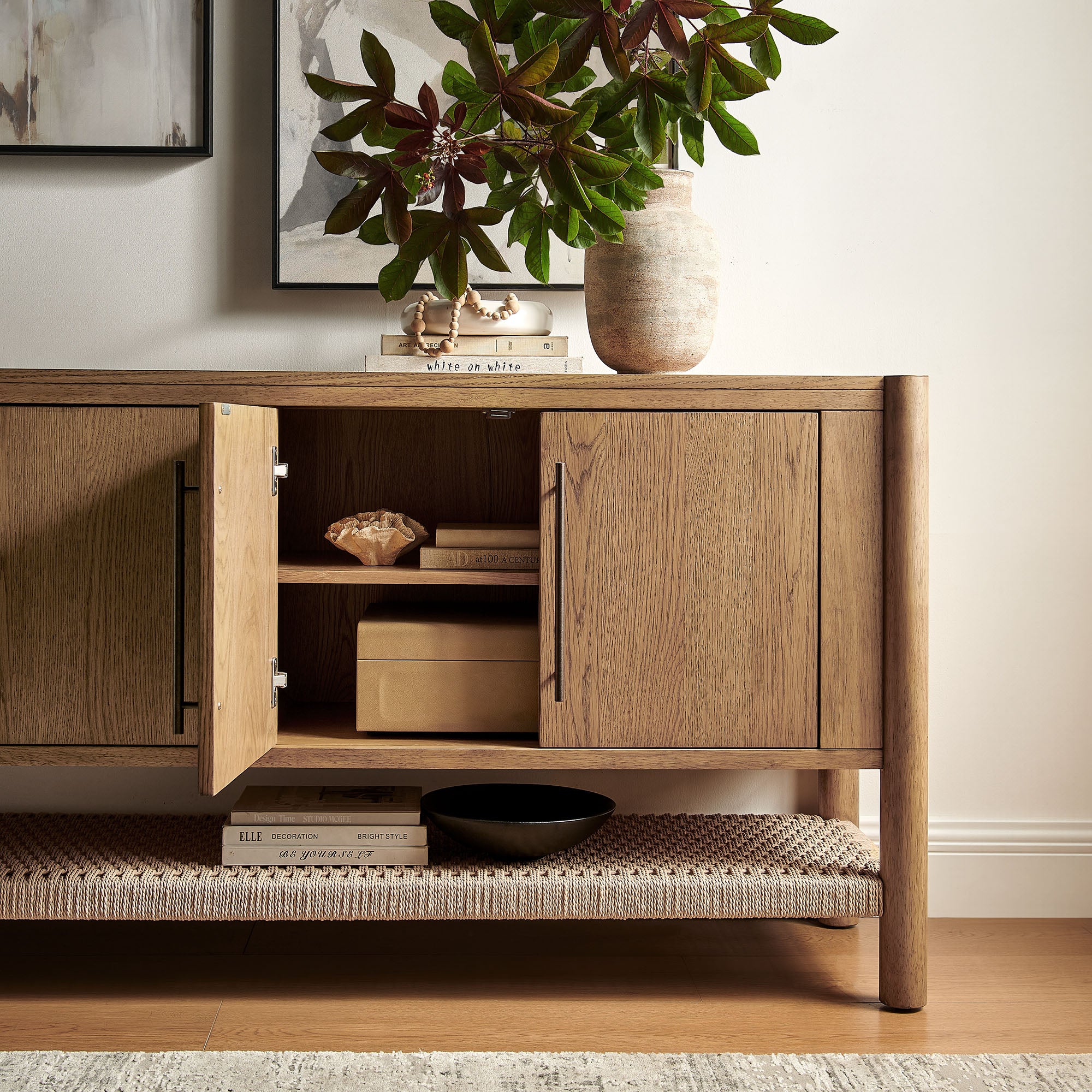 Taschen 4-Door Wood Sideboard Cabinet