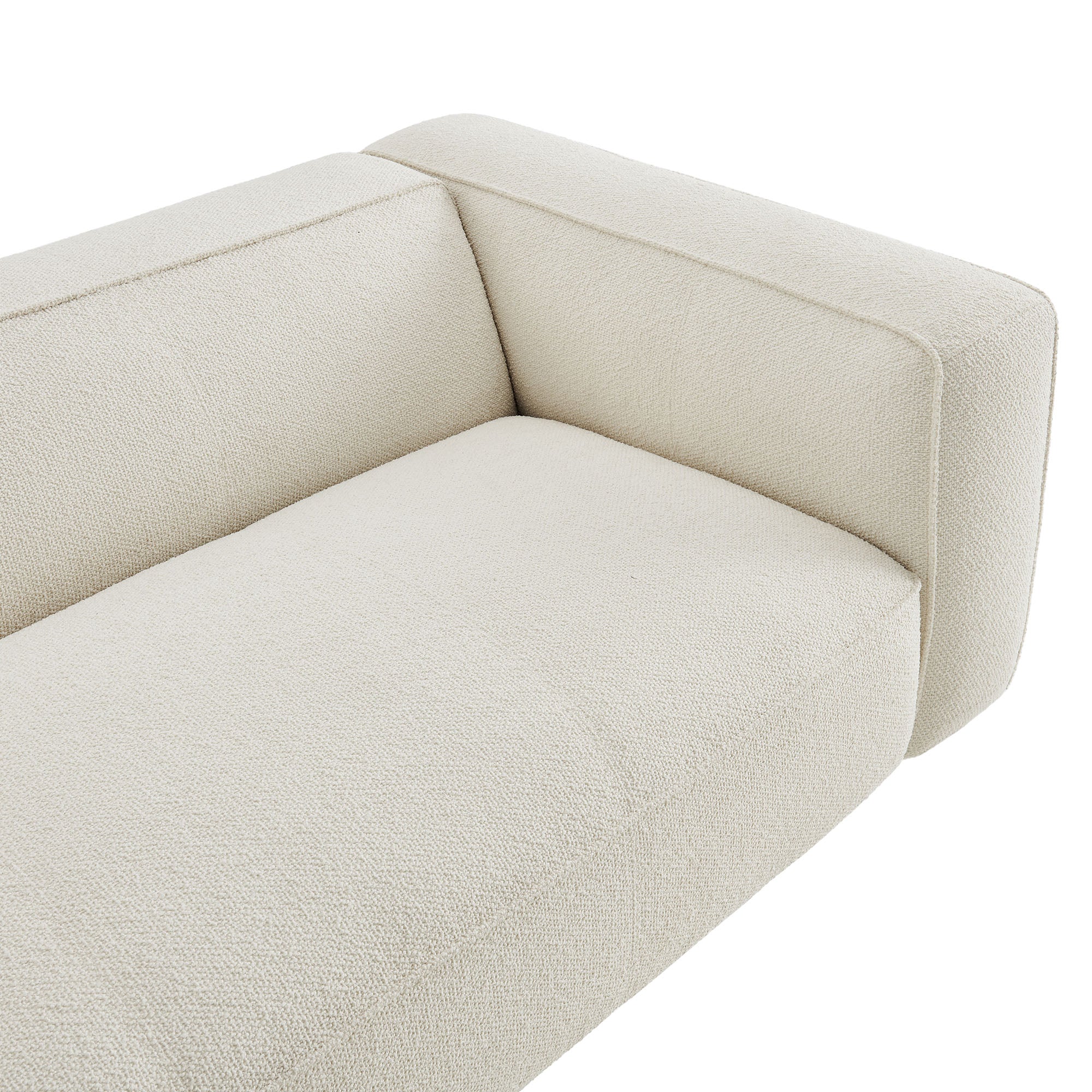 Auren 88 Inch Lattice Bouclé Upholstered Sofa