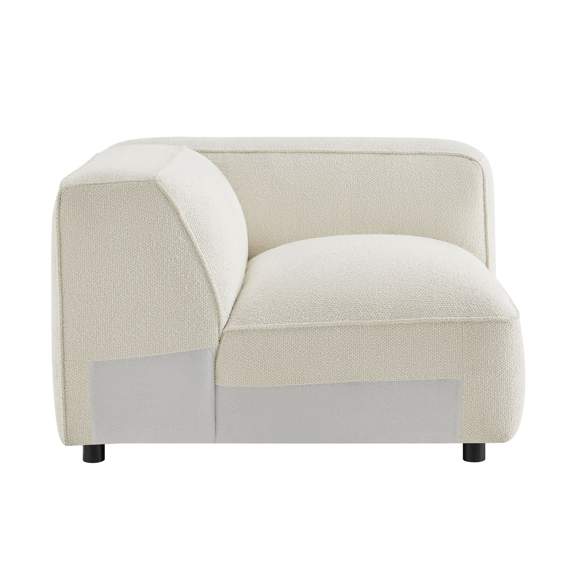 Auren Lattice Bouclé Upholstered Modular Right-Facing Arm Chair