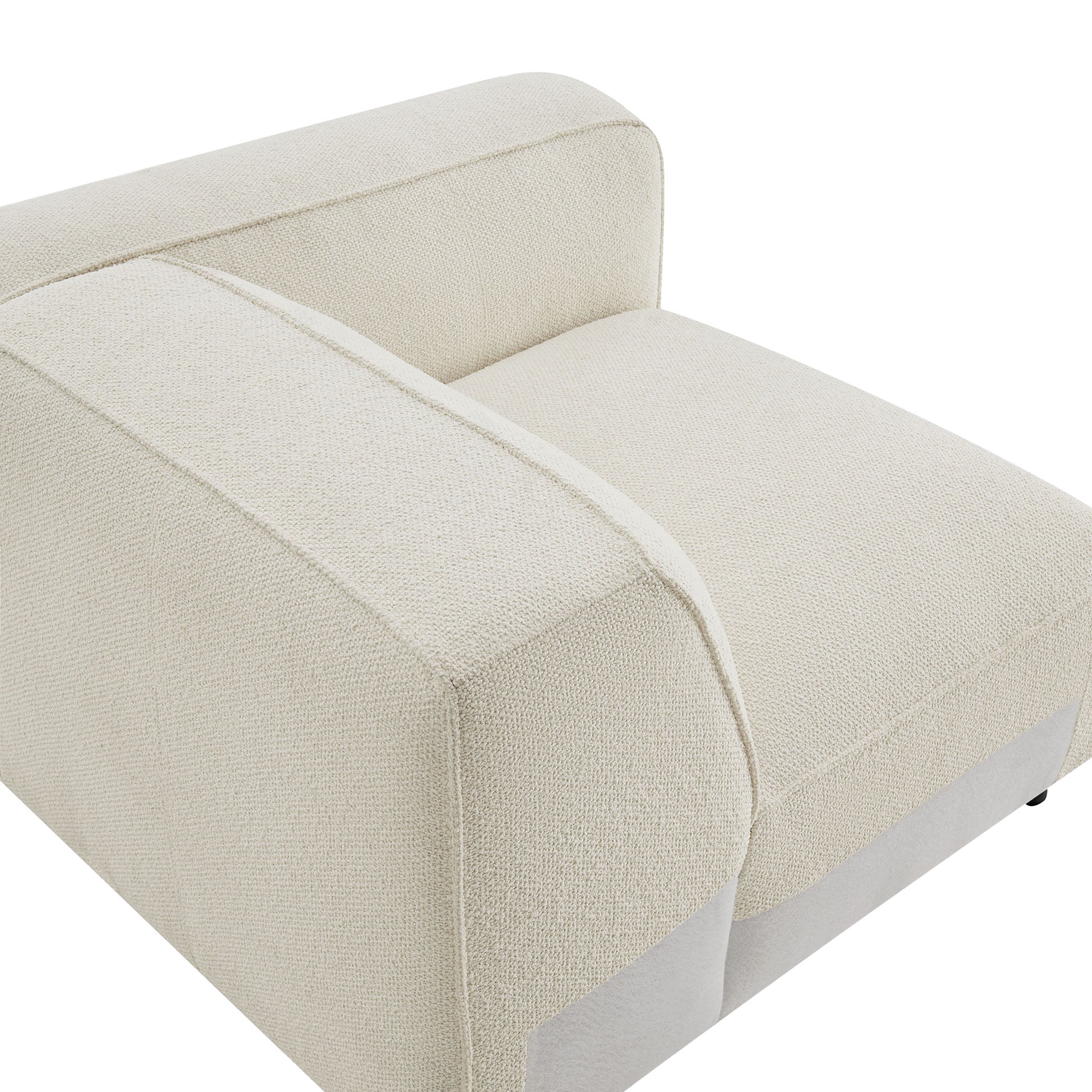 Auren Lattice Bouclé Upholstered Modular Right-Facing Arm Chair