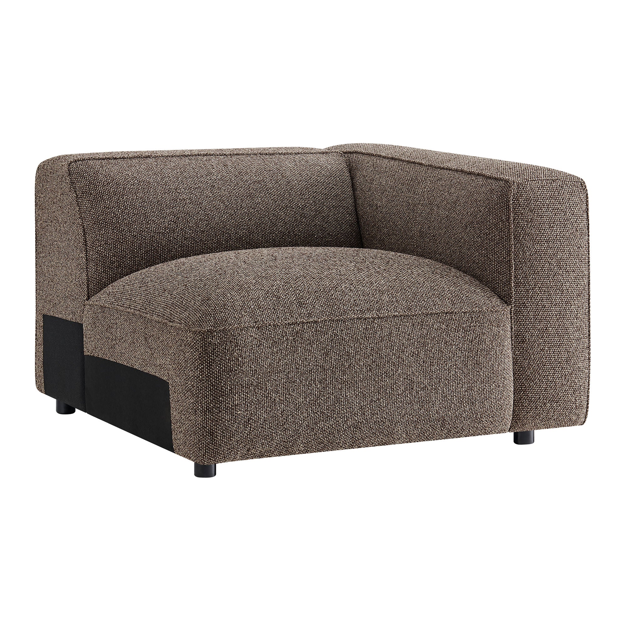 Auren Lattice Bouclé Upholstered Modular Right-Facing Arm Chair
