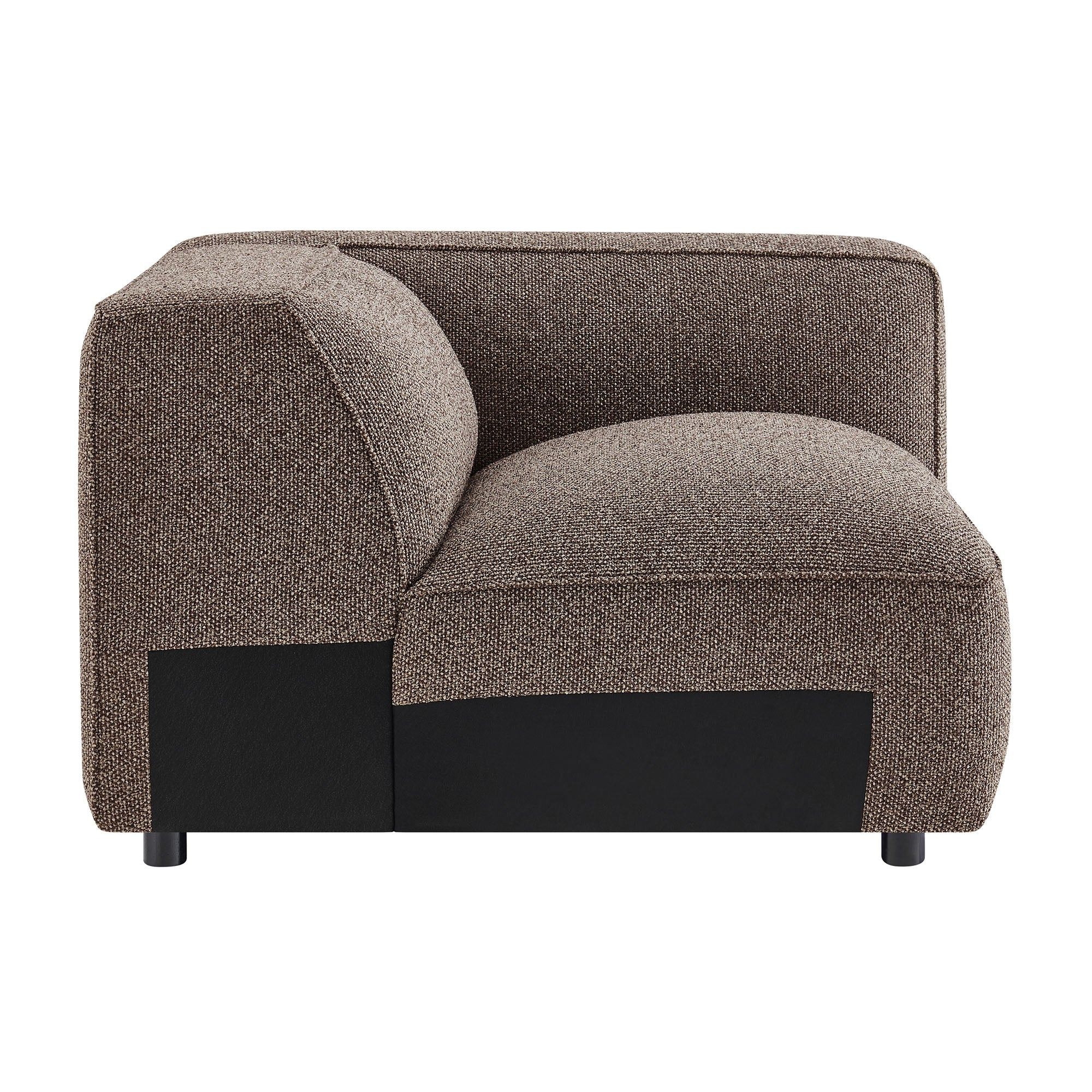 Auren Lattice Bouclé Upholstered Modular Right-Facing Arm Chair