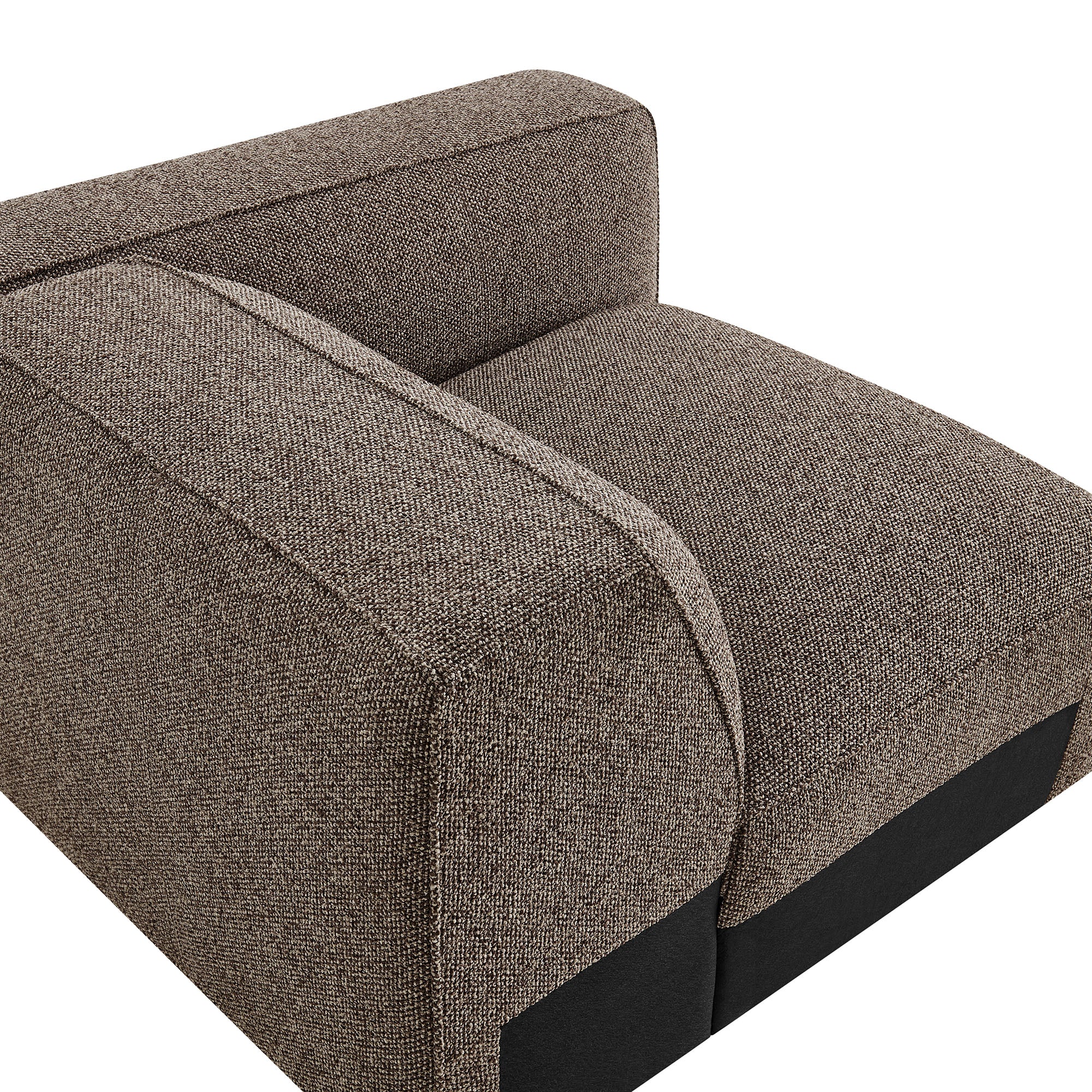 Auren Lattice Bouclé Upholstered Modular Right-Facing Arm Chair