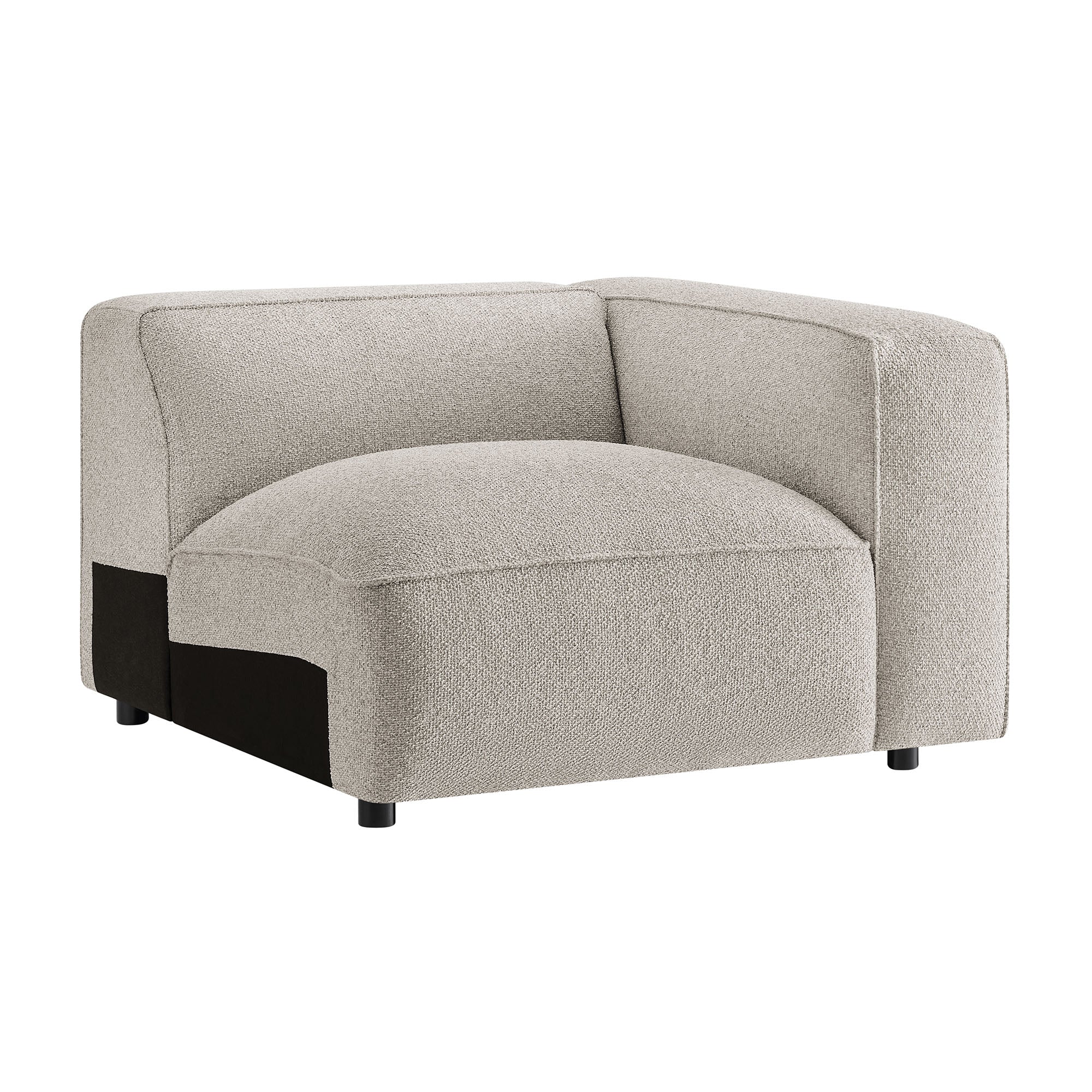 Auren Lattice Bouclé Upholstered Modular Right-Facing Arm Chair