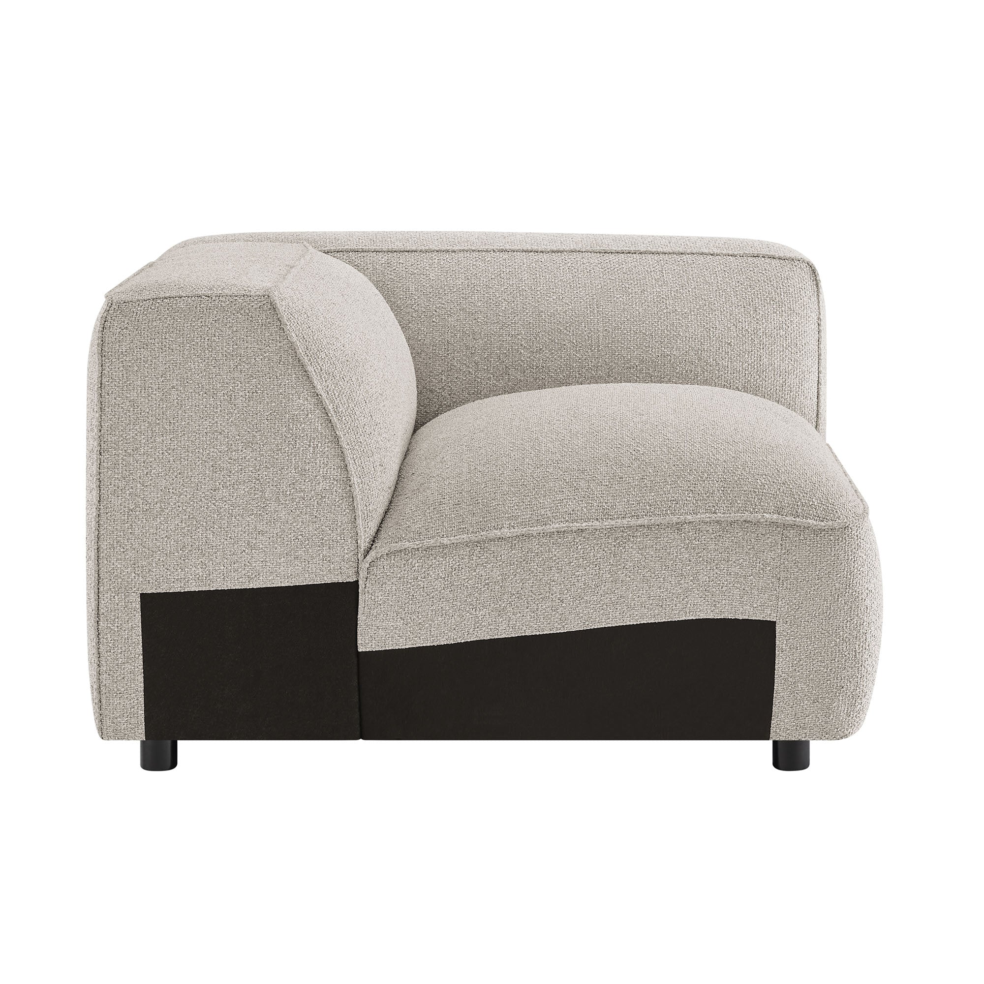 Auren Lattice Bouclé Upholstered Modular Right-Facing Arm Chair