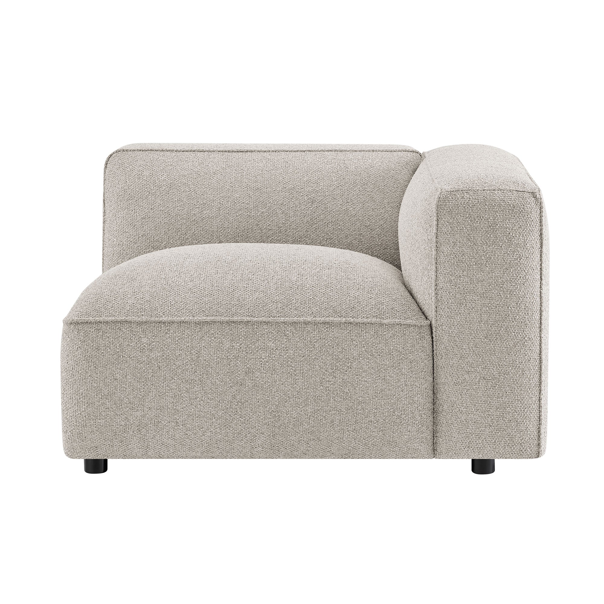 Auren Lattice Bouclé Upholstered Modular Right-Facing Arm Chair