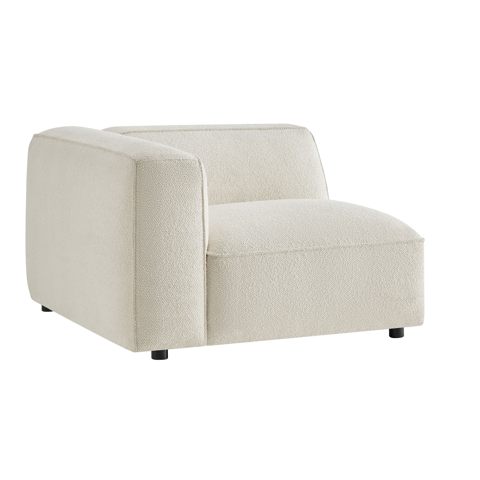 Auren Lattice Bouclé Upholstered Modular Left-Facing Arm Chair