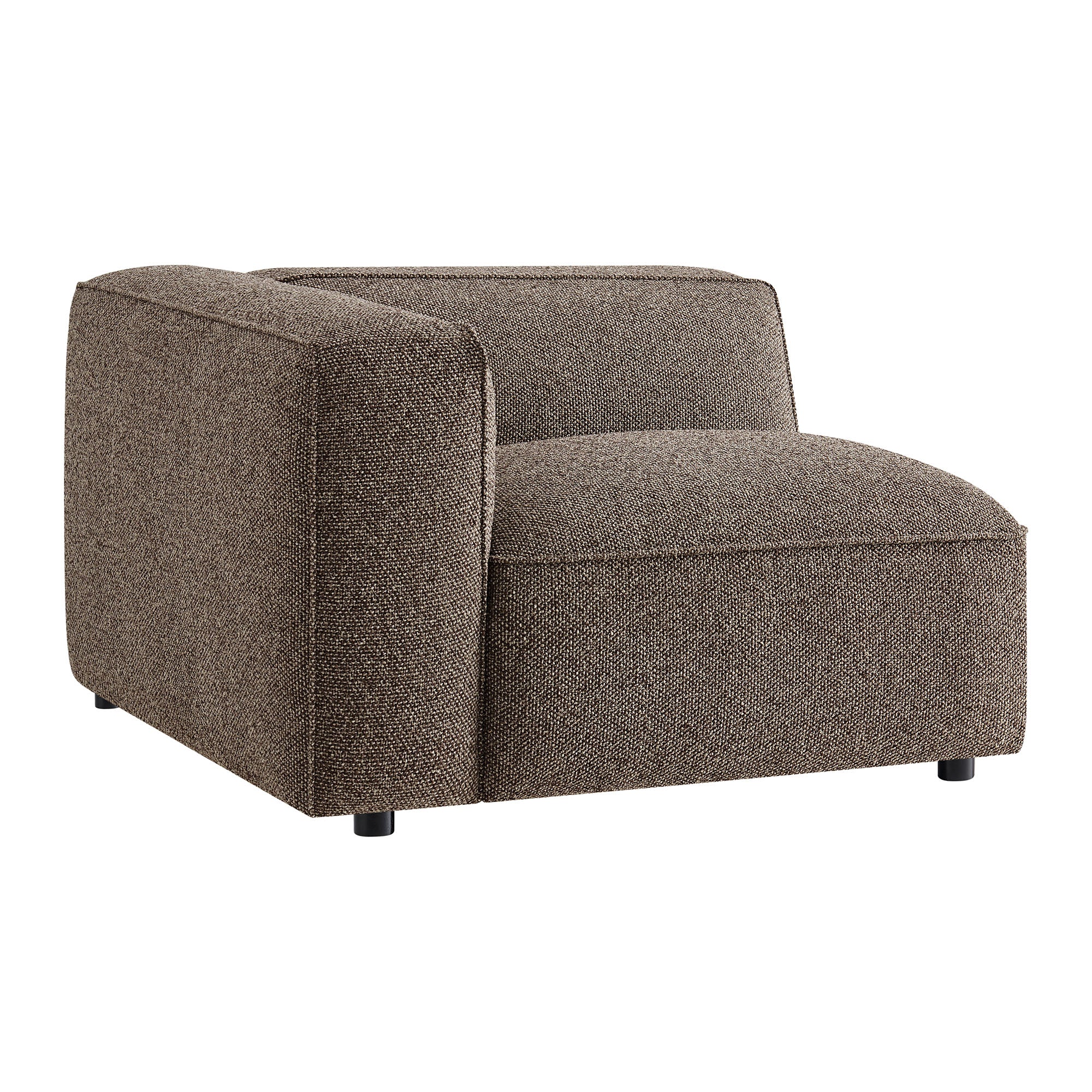 Auren Lattice Bouclé Upholstered Modular Left-Facing Arm Chair