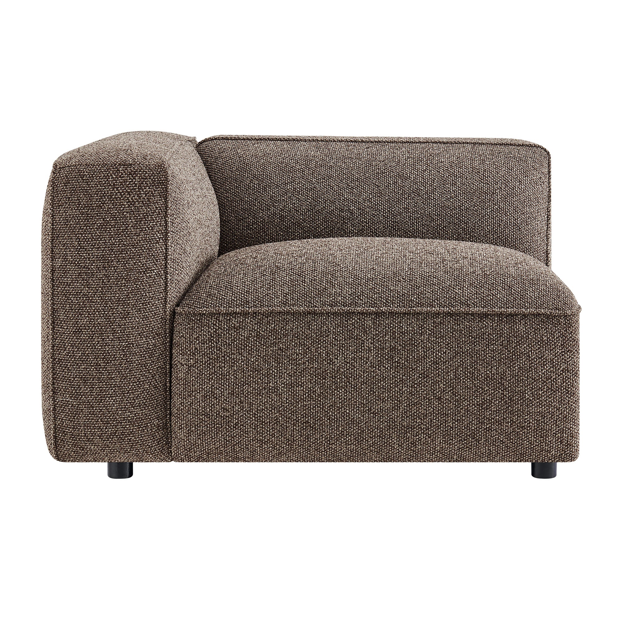 Auren Lattice Bouclé Upholstered Modular Left-Facing Arm Chair