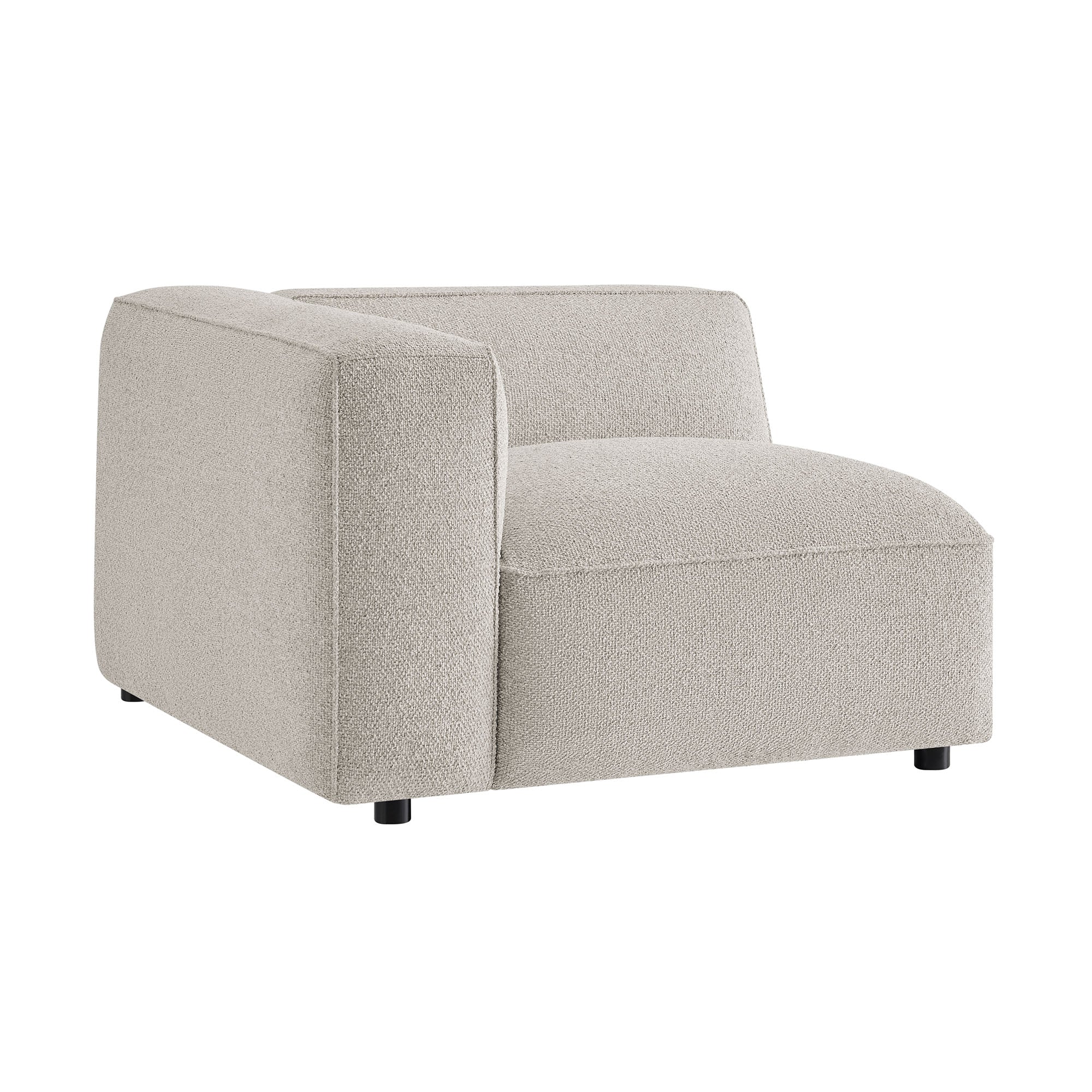 Auren Lattice Bouclé Upholstered Modular Left-Facing Arm Chair