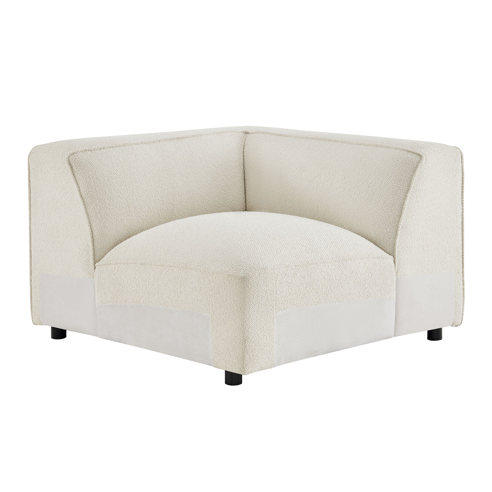 Auren 5 Piece Lattice Bouclé Upholstered Modular Corner Sectional