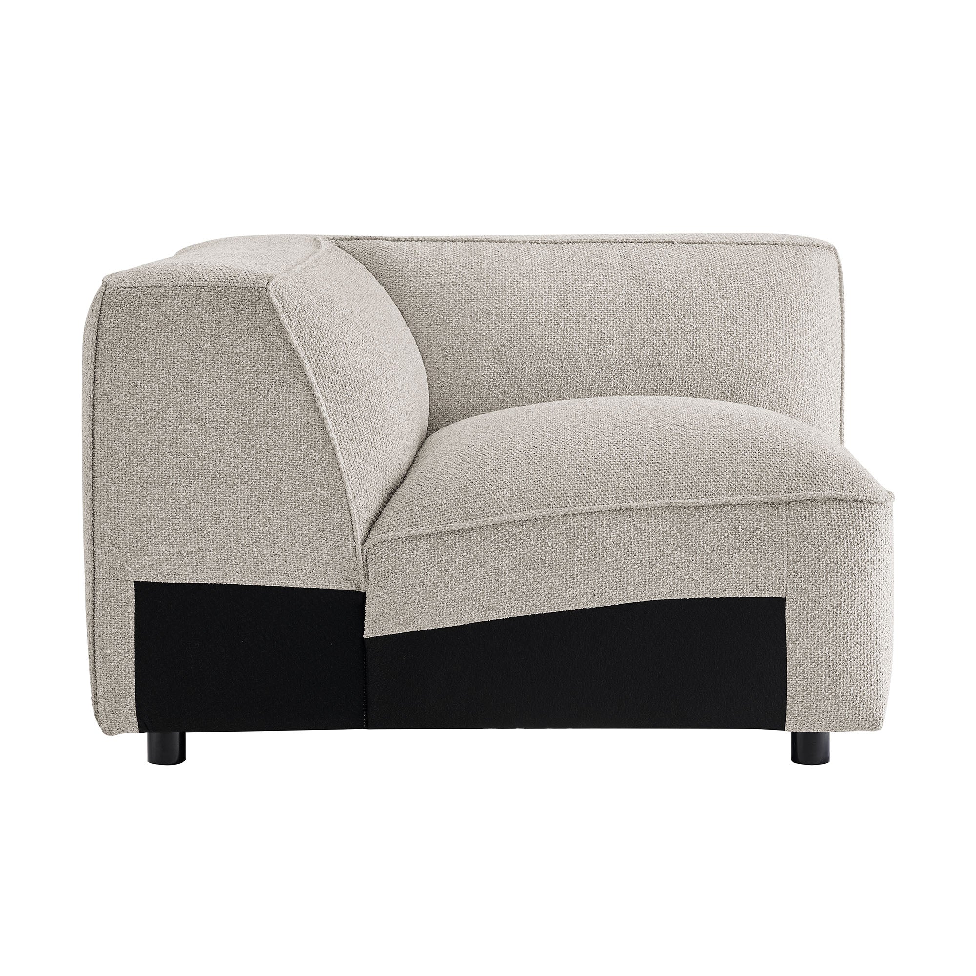 Auren 5 Piece Lattice Bouclé Upholstered Modular Corner Sectional